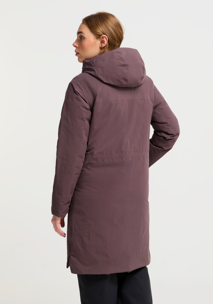 Jack Wolfskin Daunenmantel »FIORA BAY COAT W RDS« für sportliche Outdoor- und Wandereinsätze, langer Schnitt