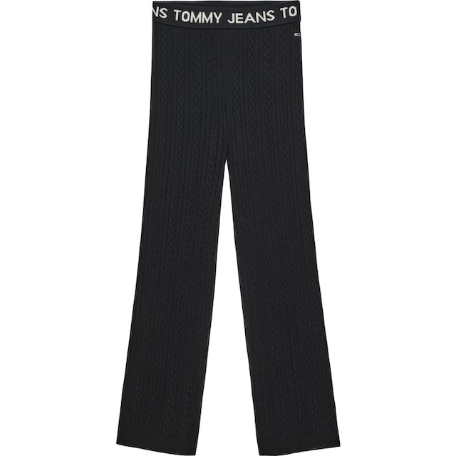 Tommy CABLE KNIT mit PANTS«, Jeans Stickerei bestellen Tommy BAUR »TJW | Strickhose Jeans Logo-