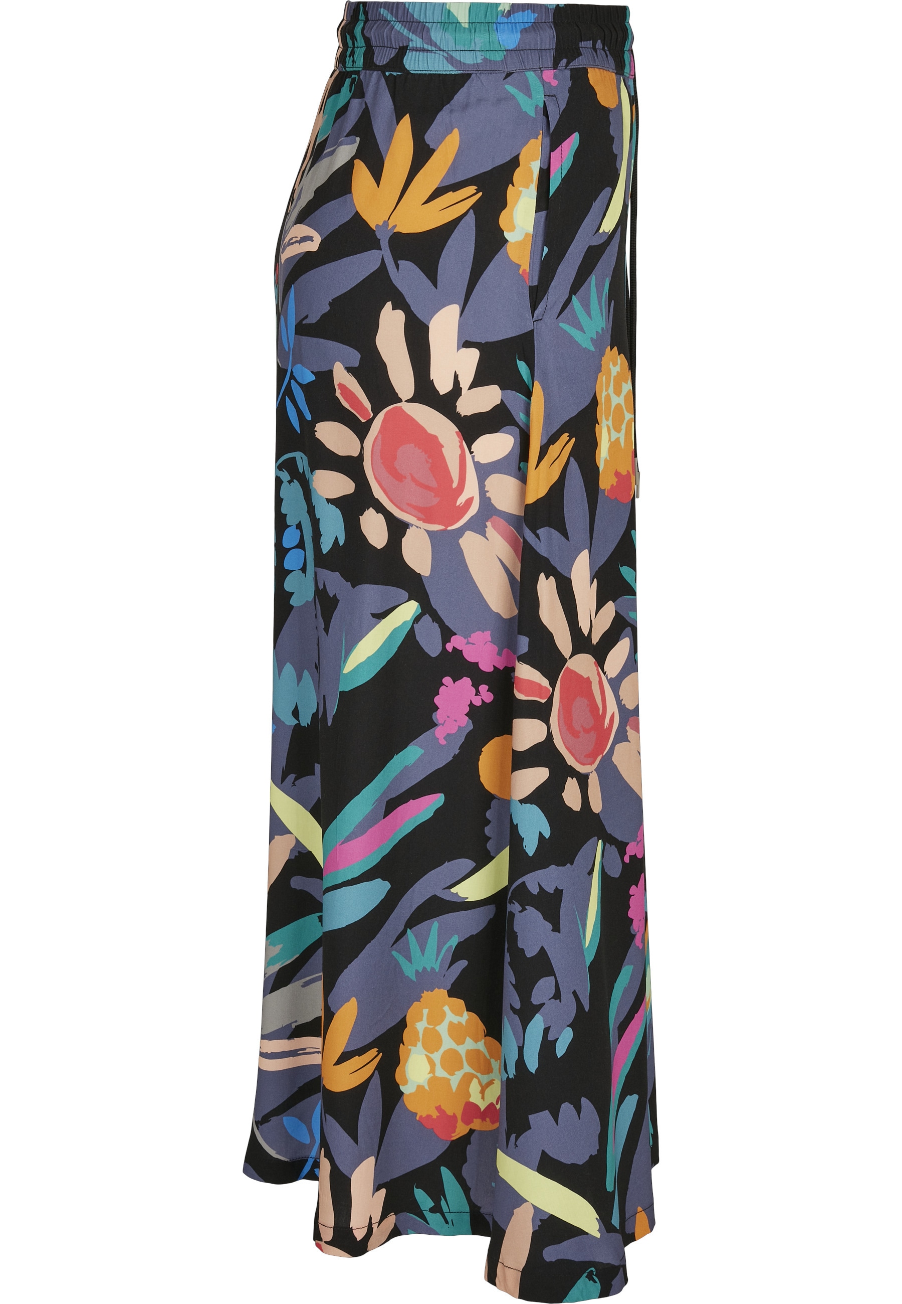 URBAN CLASSICS Jerseyrock »Urban Classics Damen Ladies Viscose Midi Skirt« 1
