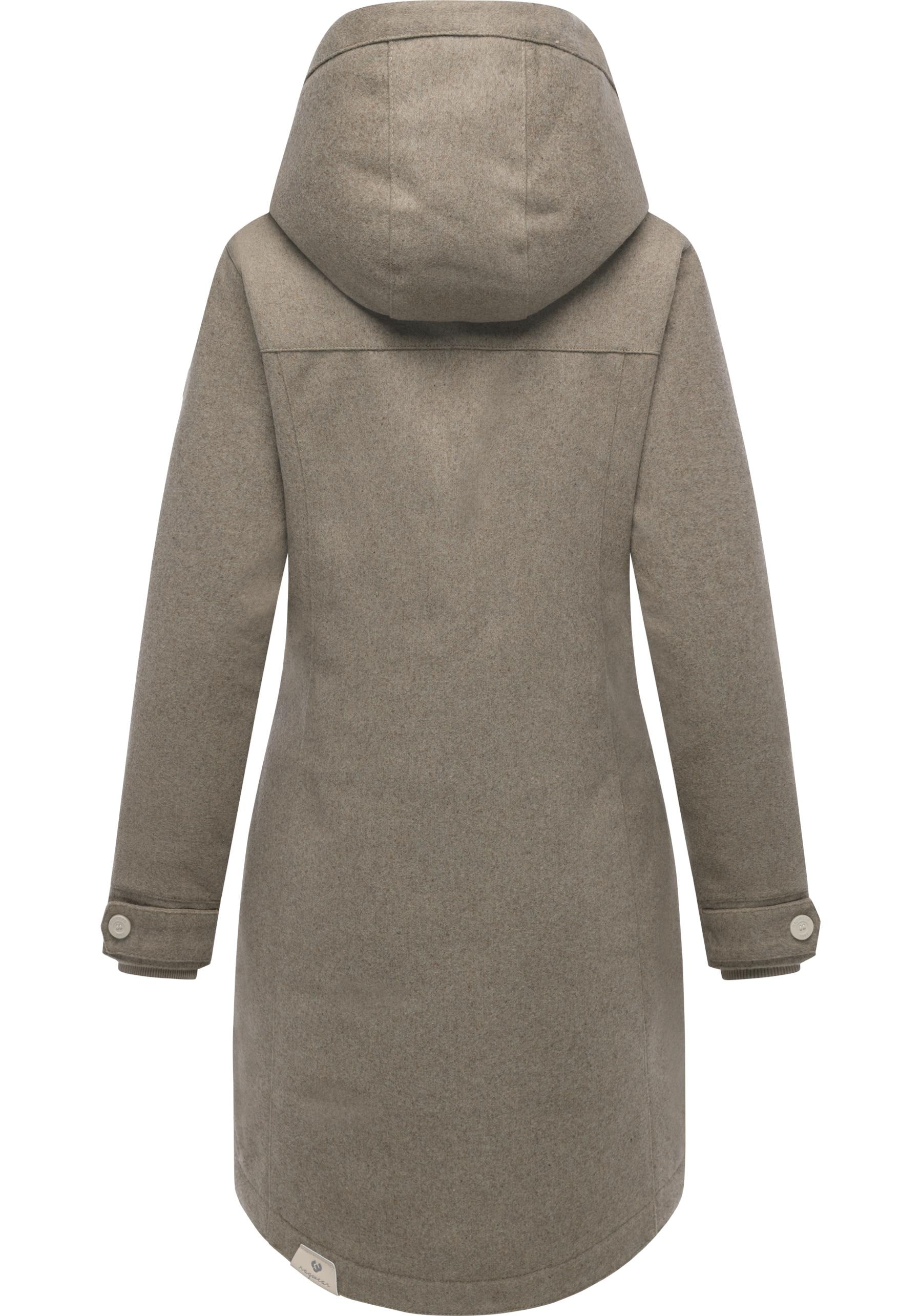 Ragwear Wintermantel »Jannisa Coat« Klassischer Damen Kurzmantel mit Kapuze