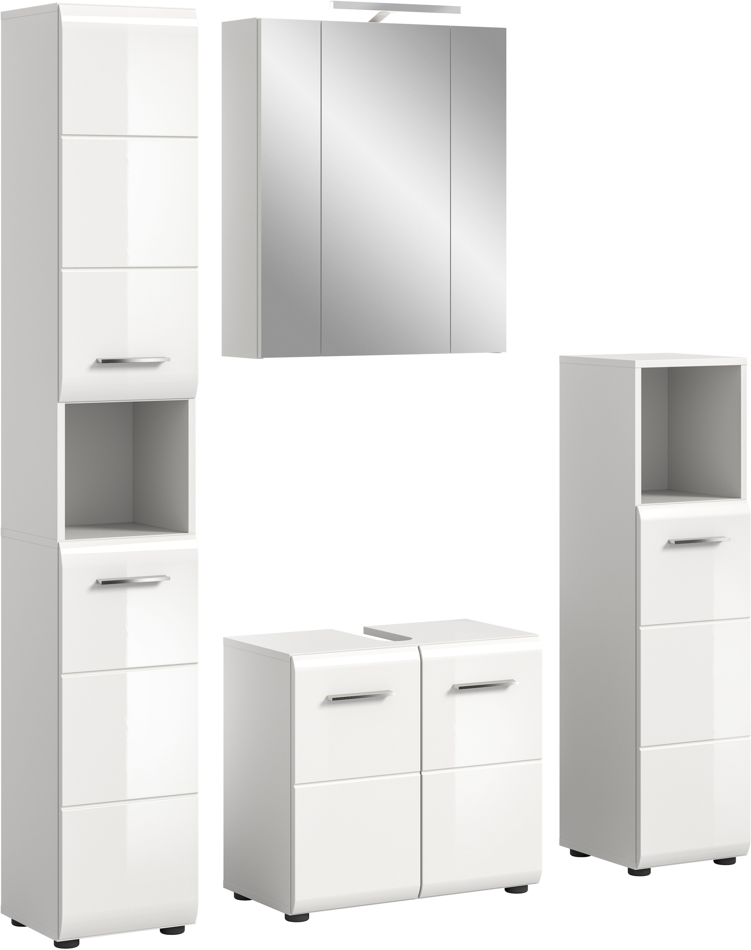 INOSIGN Badezimmer-Set, (Set, 5 St.), Florenz, Badkombination 5-tlg., Weiß günstig online kaufen