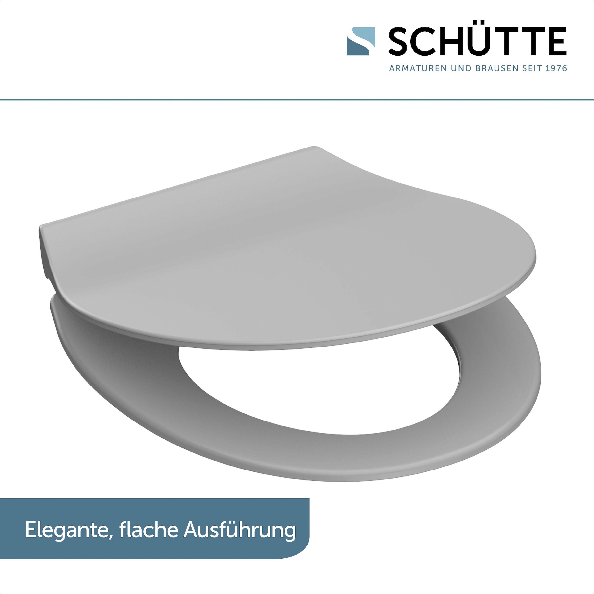 Schütte WC-Sitz »SLIM« Duroplast, Absenkautomatik, Schnellverschluss, besonders flache Form