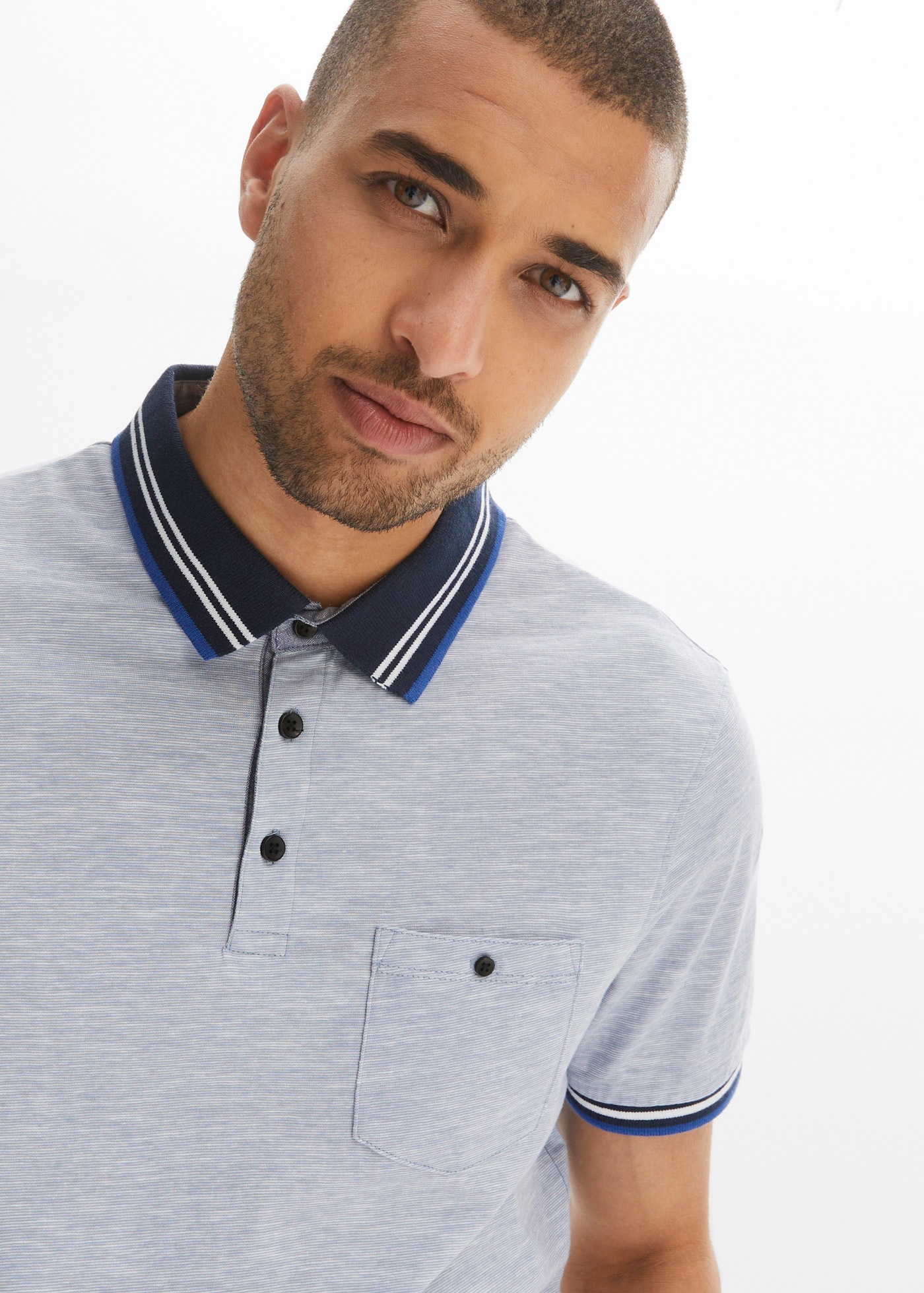 Thumbnail - bonprix Poloshirt, Poloshirt aus reiner Baumwolle