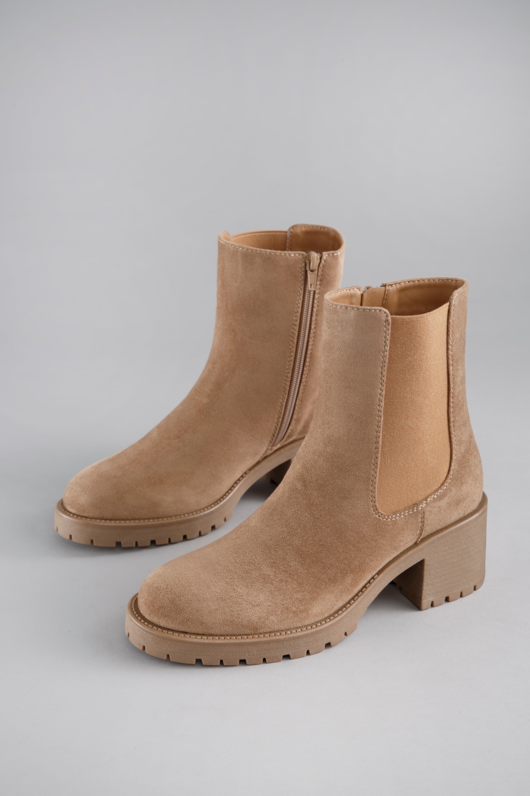 Aniston SHOES Chelseaboots Stiefelette mit Reißverschluss und Stretcheinsatz