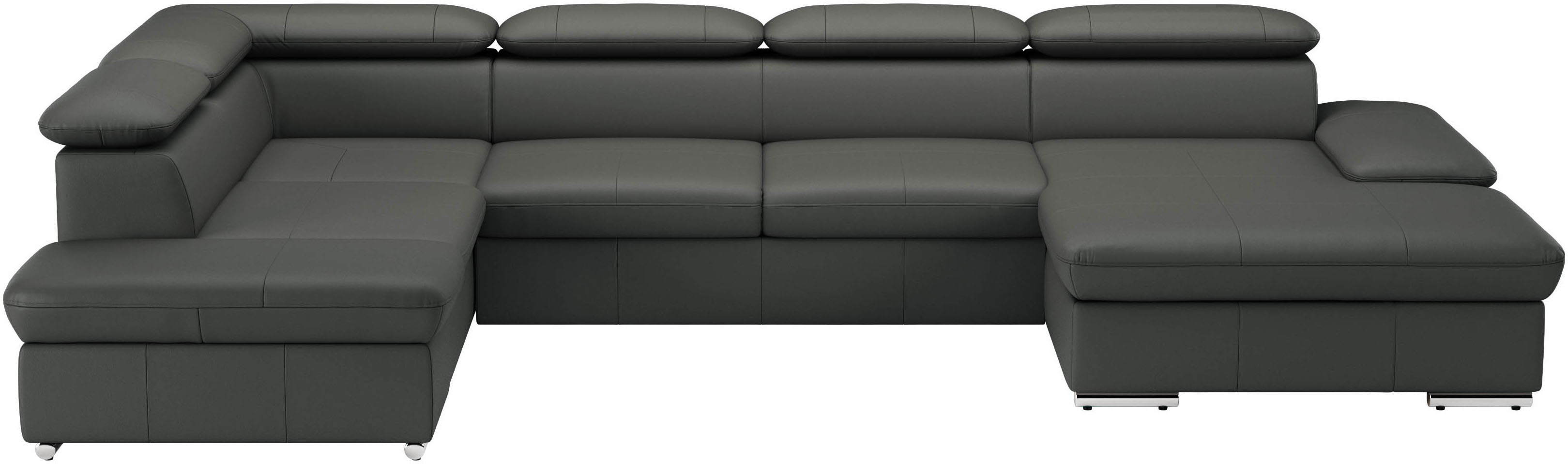 sit&more Wohnlandschaft "Valantine U-Form, B: 349 cm" mit Arm- & Kopfteilverstellung, optional mit Schlaffunktion