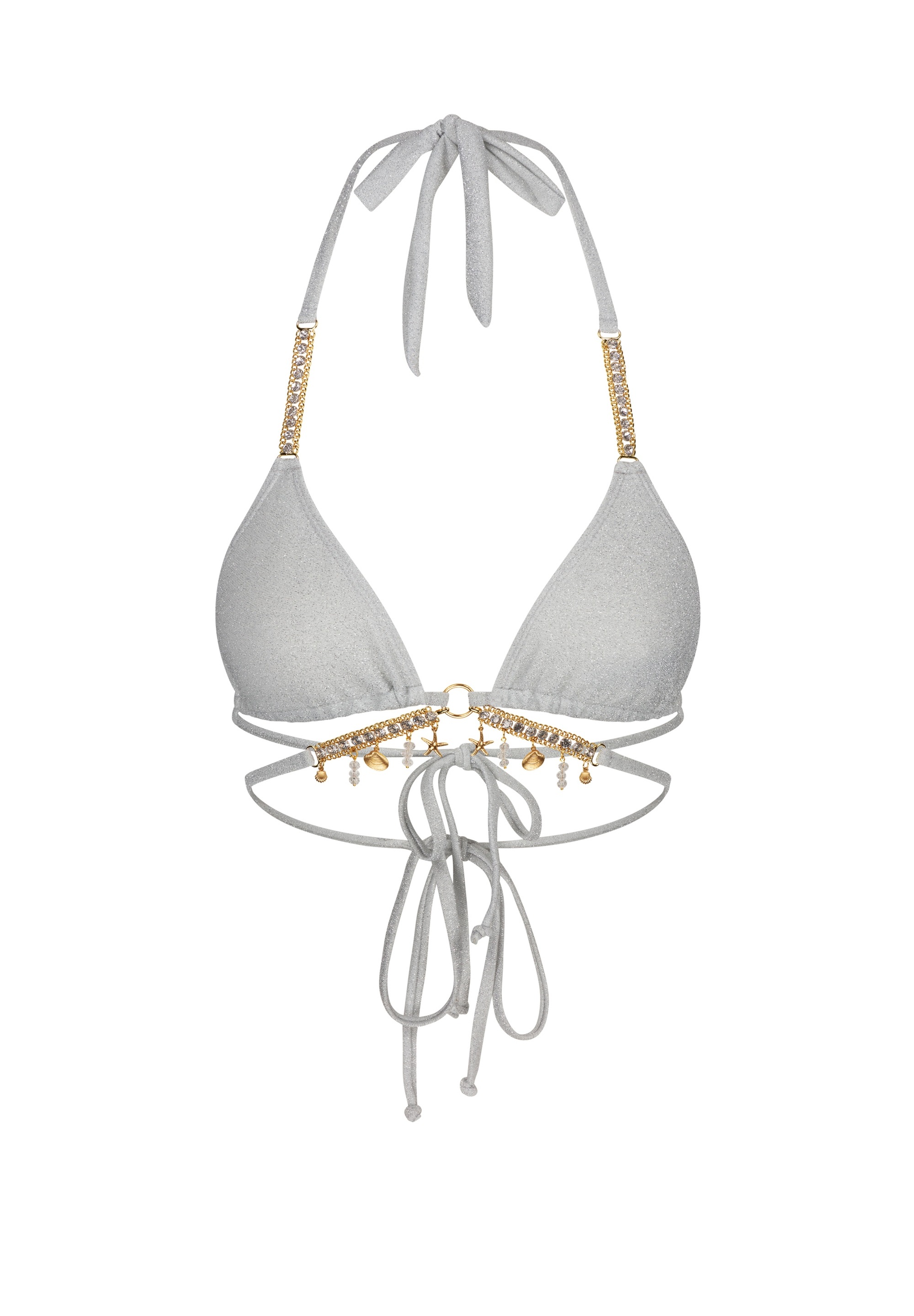 Moda Minx Triangel-Bikini-Top »Lumiere Seychelles«, mit funkelnden Anhängern