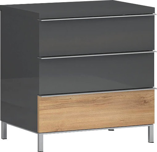 OTTO home Nachtkonsole "Onyx, Nachttisch mit 2 oder 3 Schubladen, UV Lackie günstig online kaufen