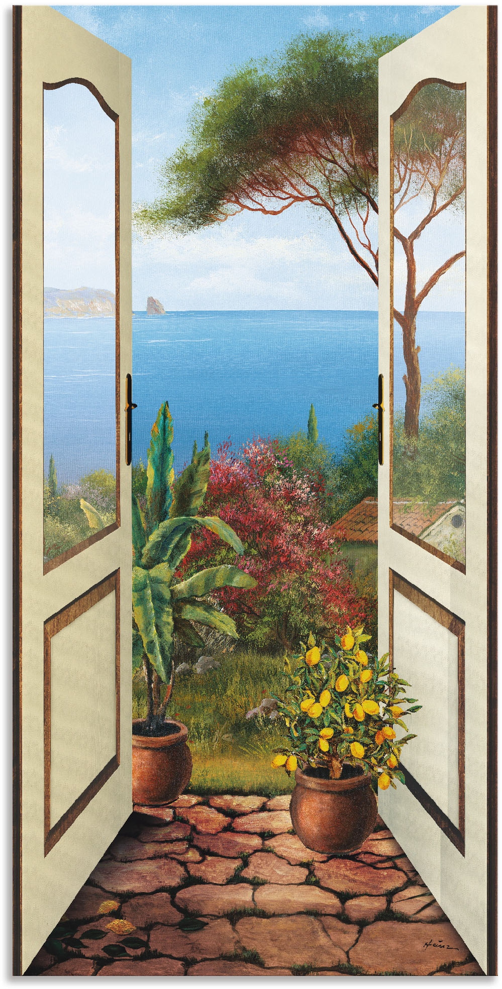 Artland Wandbild »Veranda am Meer«, Küstenbilder, (1 St.), als Alubild,  Leinwandbild, Wandaufkleber oder Poster in versch. Größen bestellen | BAUR