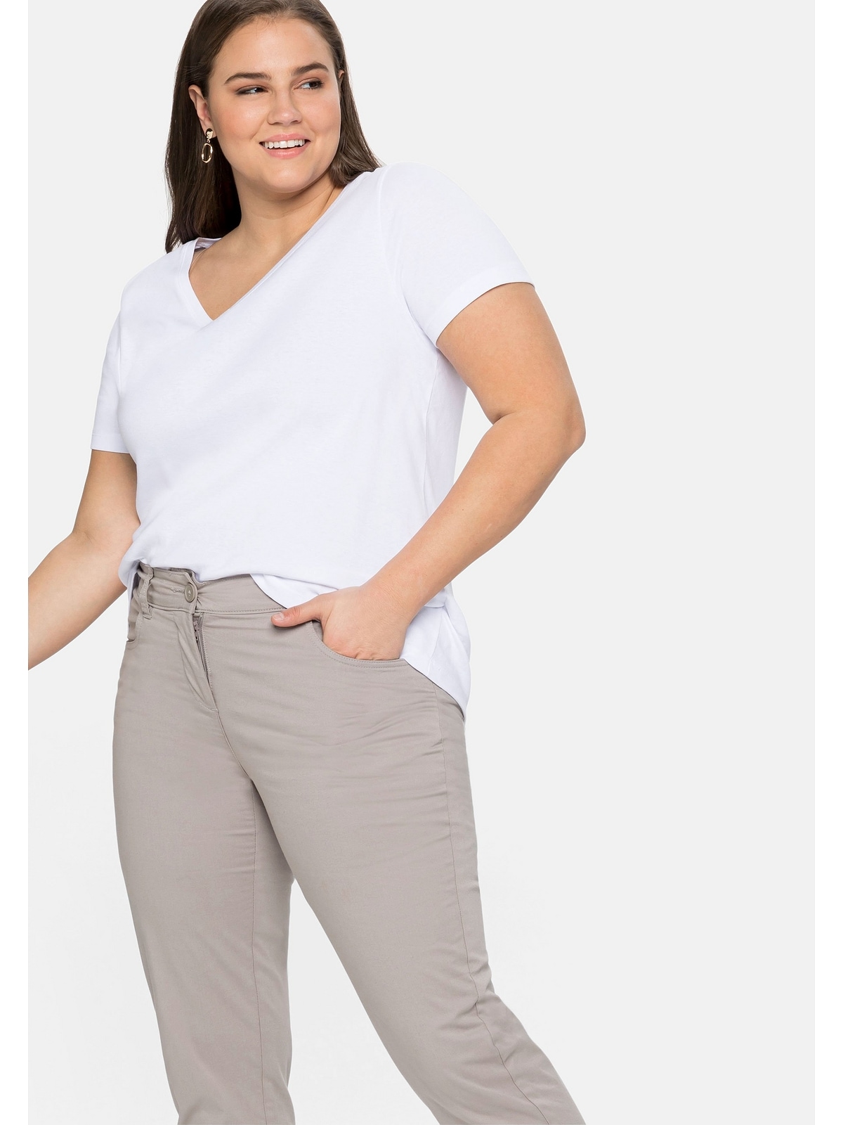 Sheego 7/8-Hose »Große Größen«, in Baumwoll-Stretch-Qualität