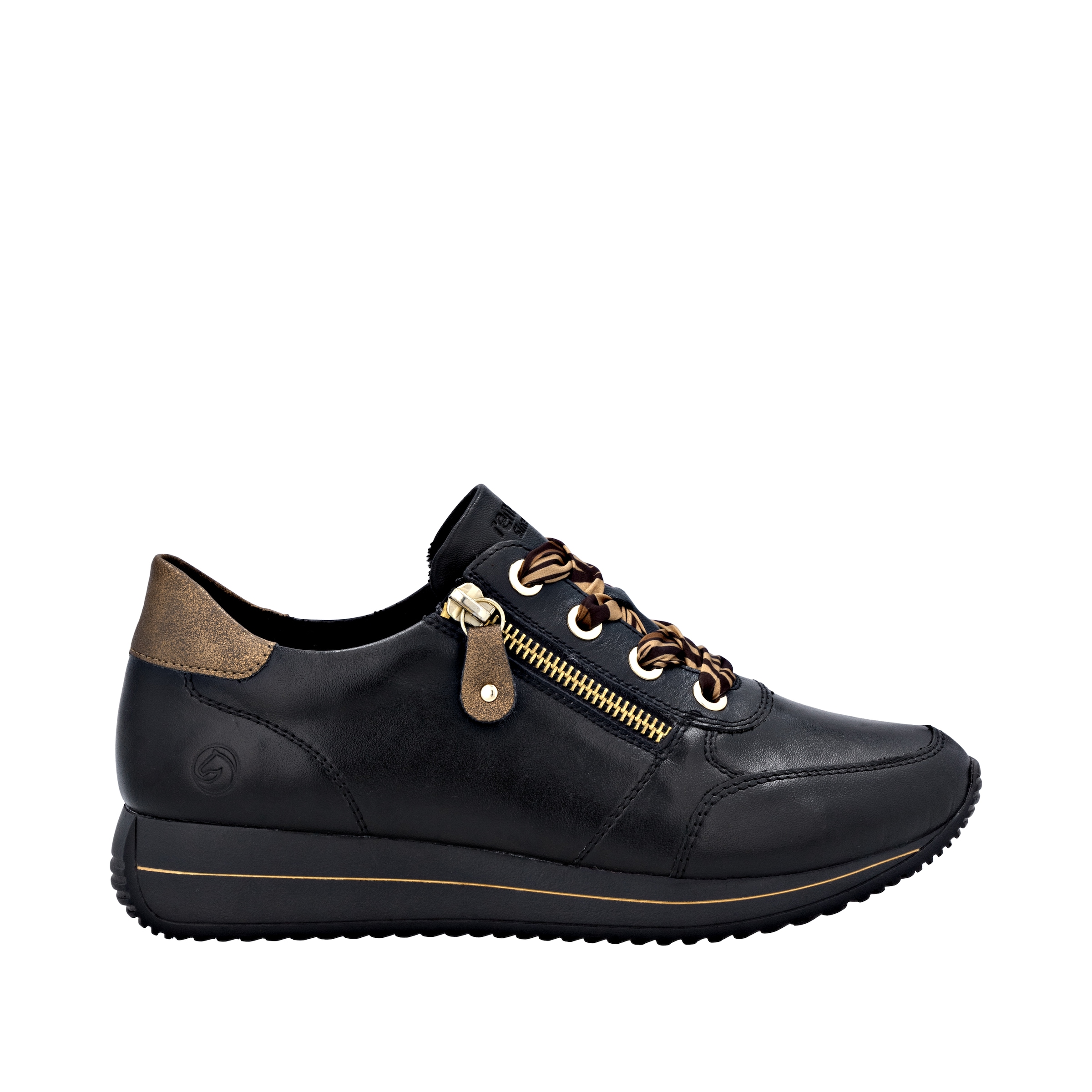 Remonte Keilsneaker, Schnürschuh, Halbschuh, Freizeitschuh mit seitlichem Reißverschluss