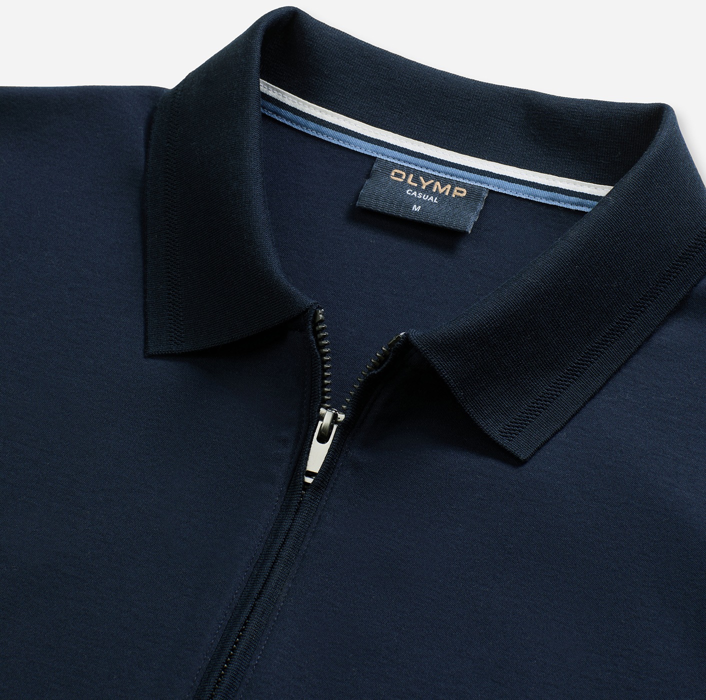 OLYMP Langarm-Poloshirt, unifarben, Polokragen, regular fit, casual