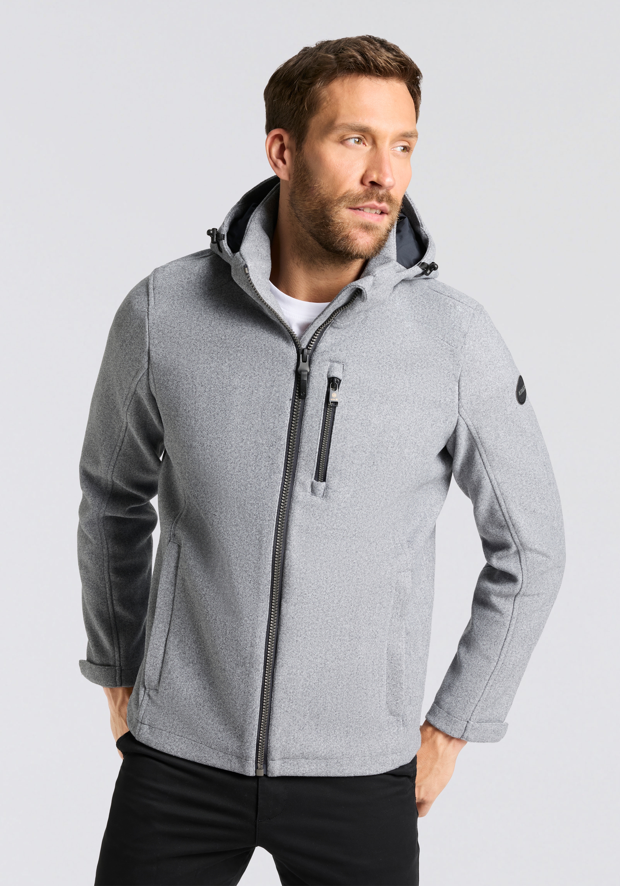 G.I.G.A. DX by killtec Outdoorjacke "GW 43 MN JCKT" mit anpassbarer und abnehmbarer Kapuze, windabweisend