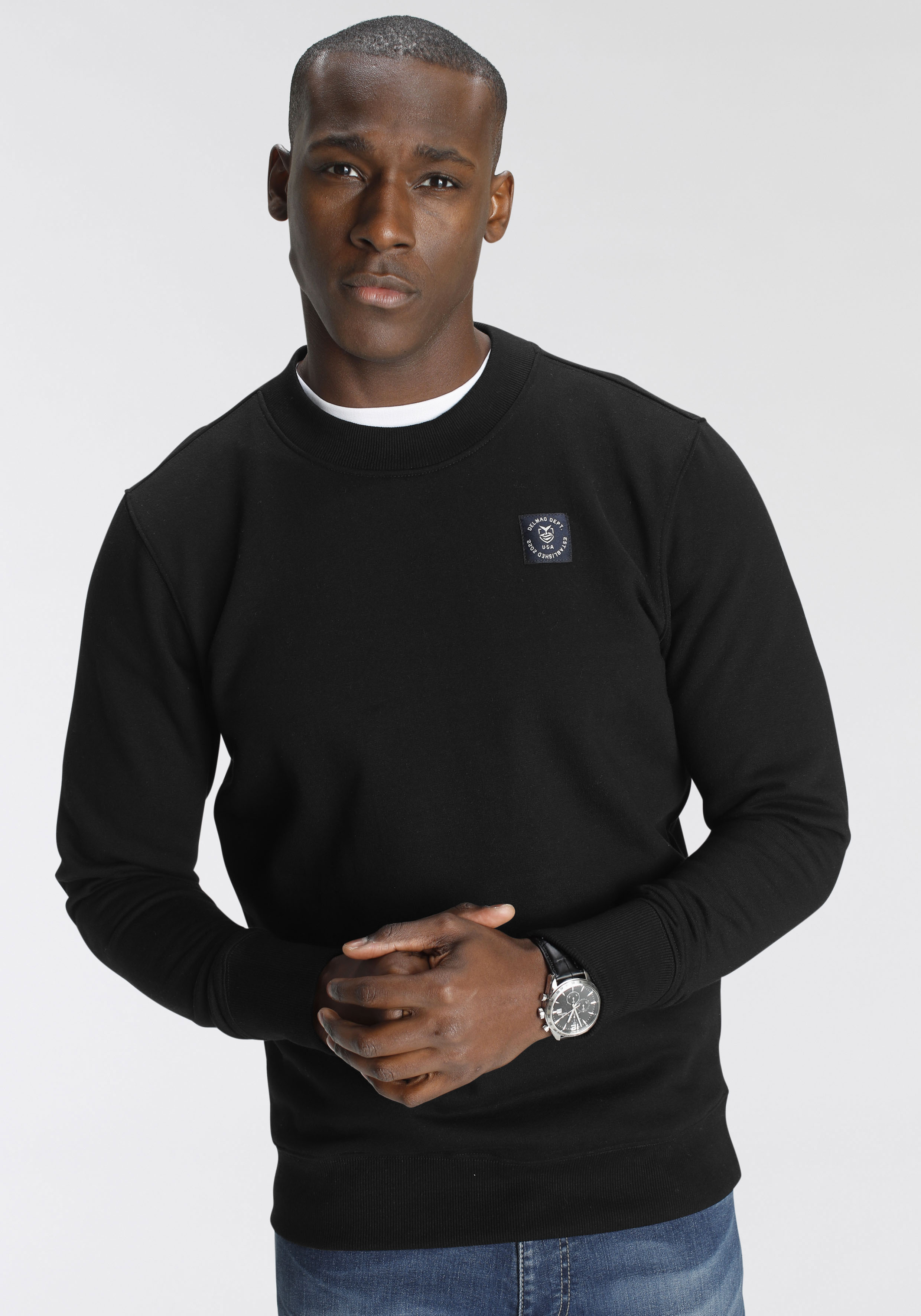 DELMAO Sweatshirt "- Der Delmao Klassiker", mit Rundhalsausschnitt, Langarm, aus Baumwolle und Polyester