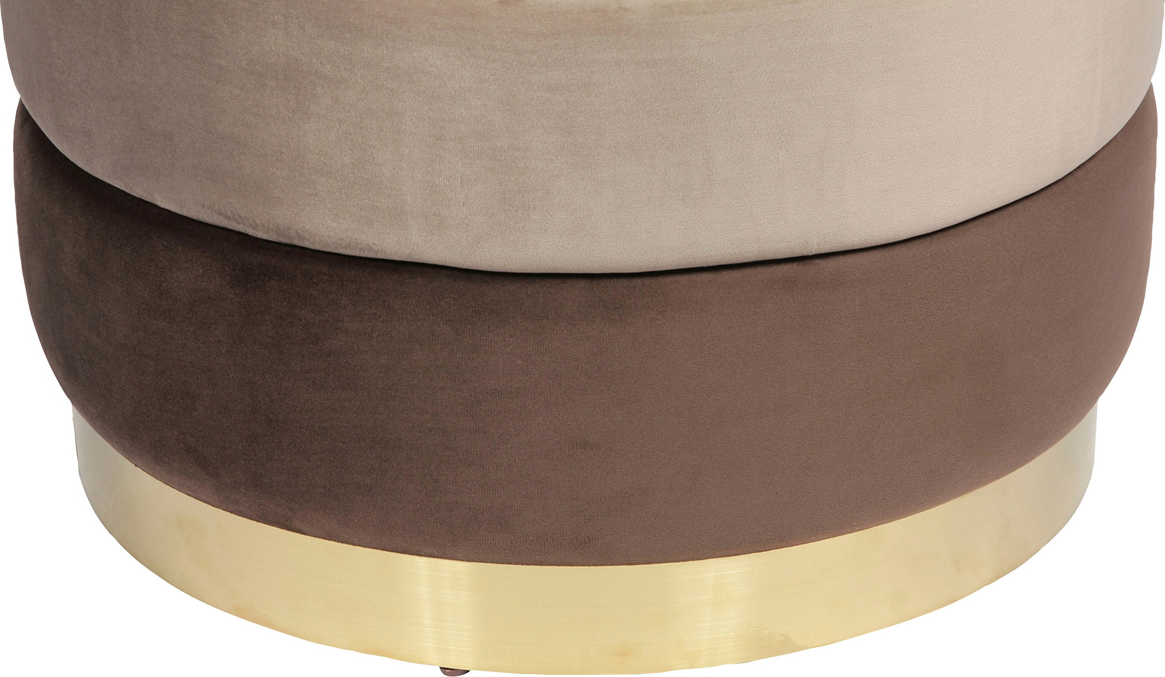 Kayoom Sitzhocker »Hocker Elyse, Edler Touch durch goldenen Sockel«, (1 St.), samtweich, hochwertig, Perfekt aufeinander abgestimmte Farben