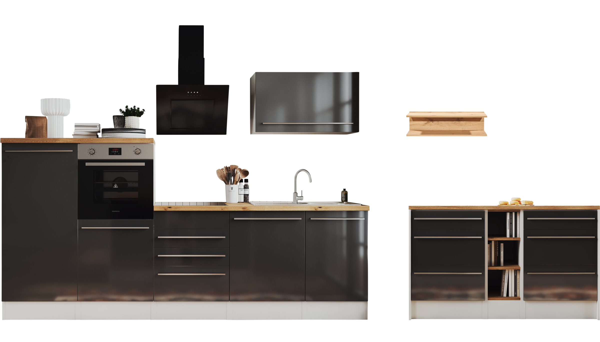 RESPEKTA Küchenzeile "Gabriel" Breite 290/150 cm mit Soft-Close in exklusiv günstig online kaufen