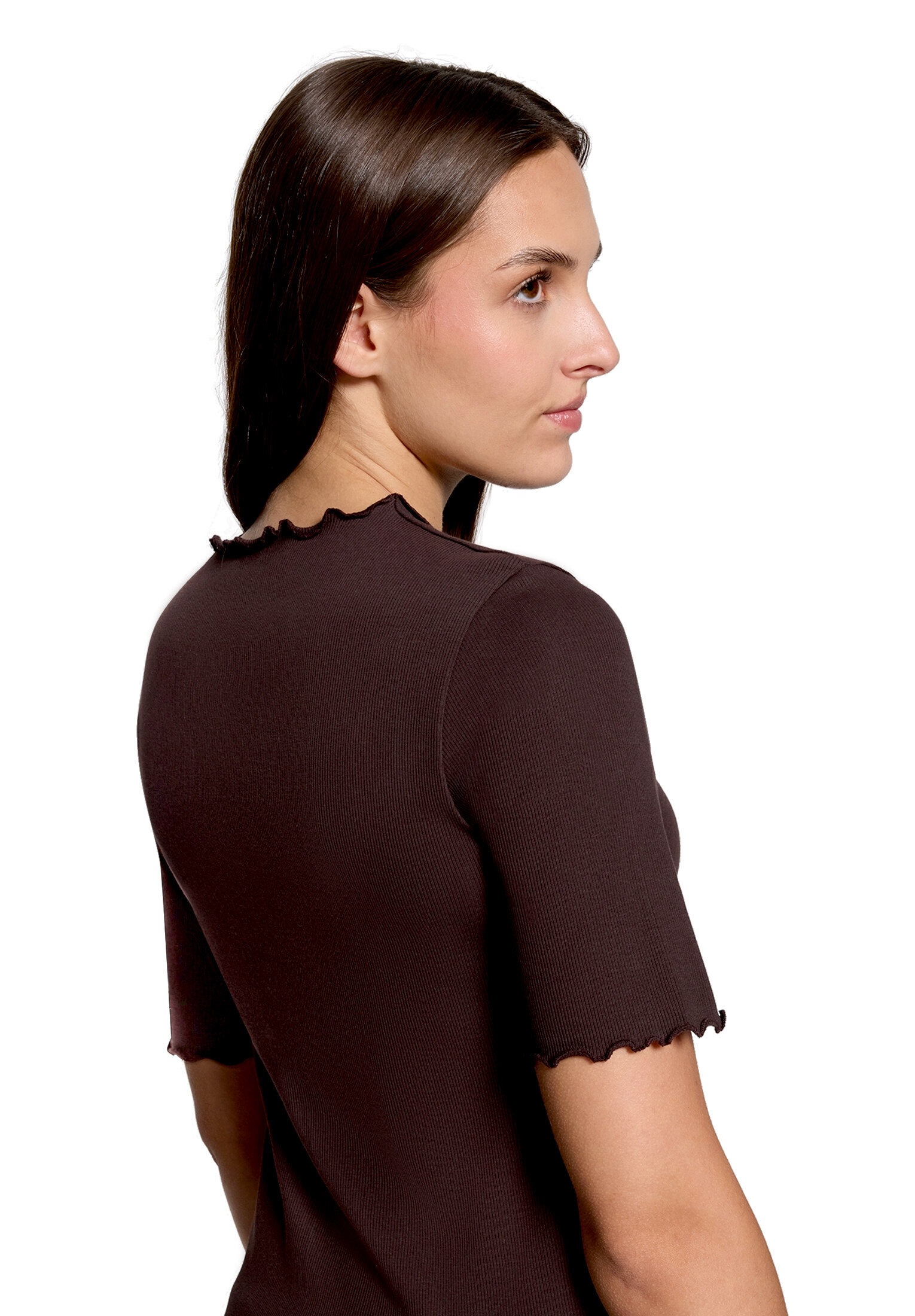 Cartoon Kurzarmshirt »Damen mit Kragen« 1