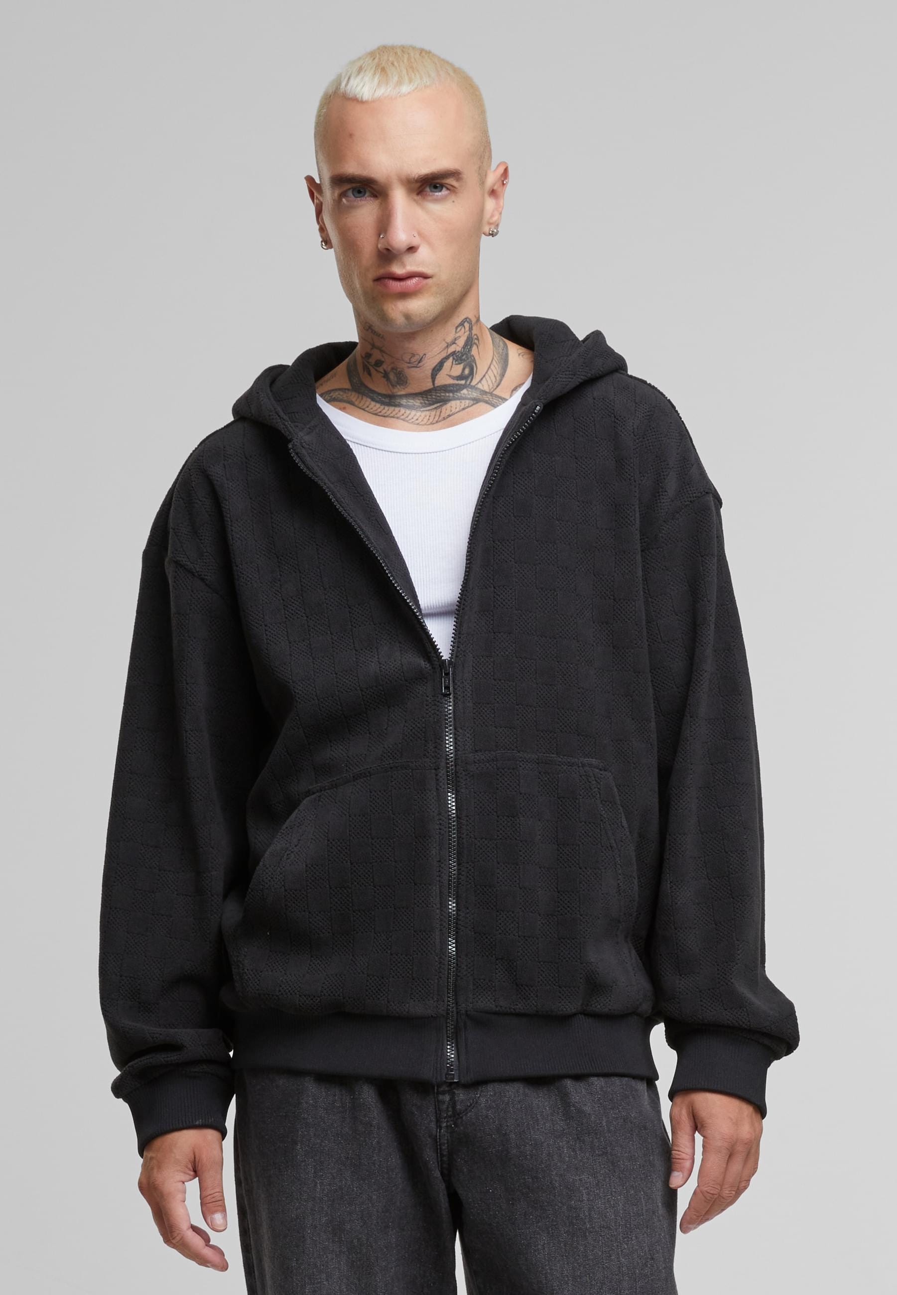 URBAN CLASSICS Sweatjacke »Urban Classics Jaquard Velvet Zip-Hoody«