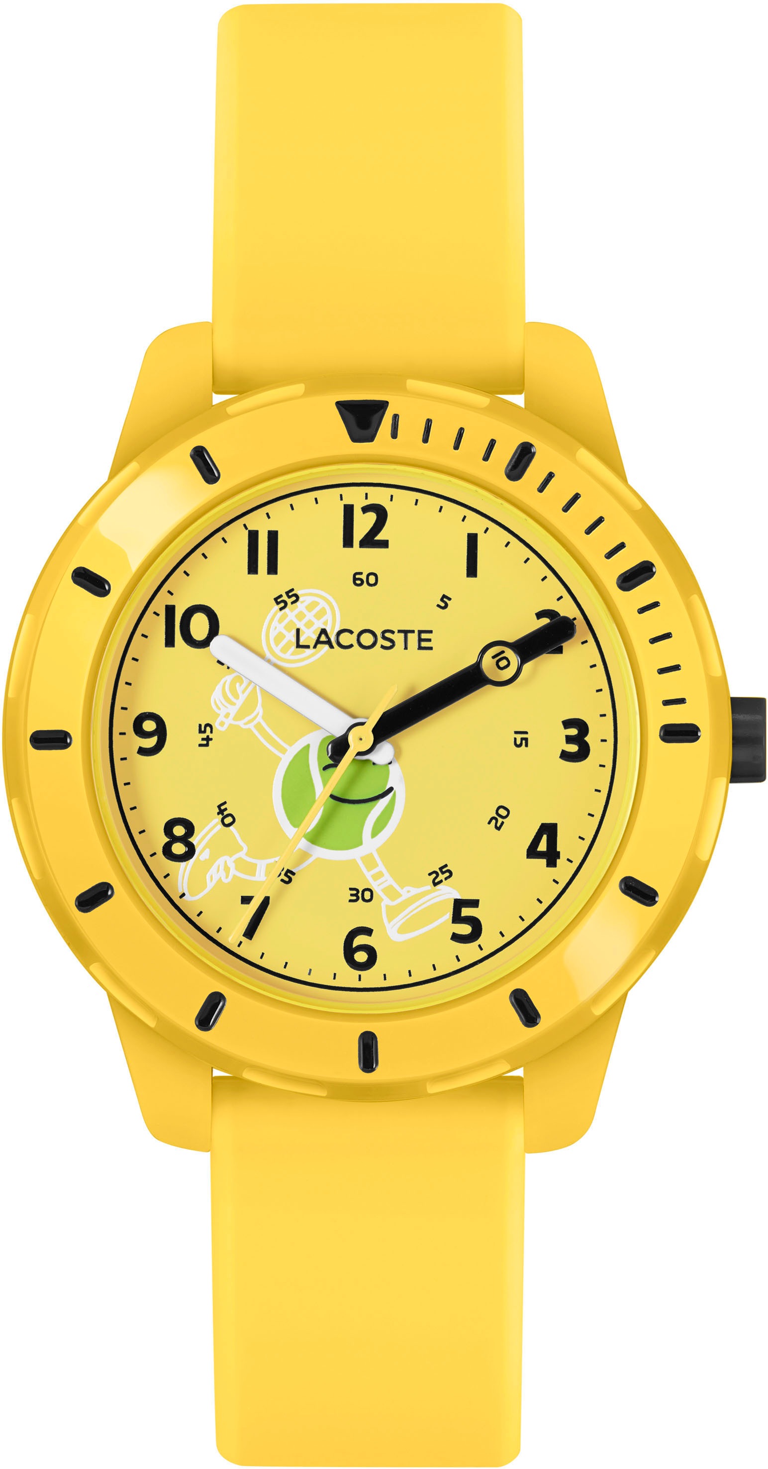 LACOSTE Kinder Quarzuhr "MINI TENNIS", gelb, Armbanduhren, Armbanduhr, Kinderuhr, analog, Silikonarmband, Geschenkidee