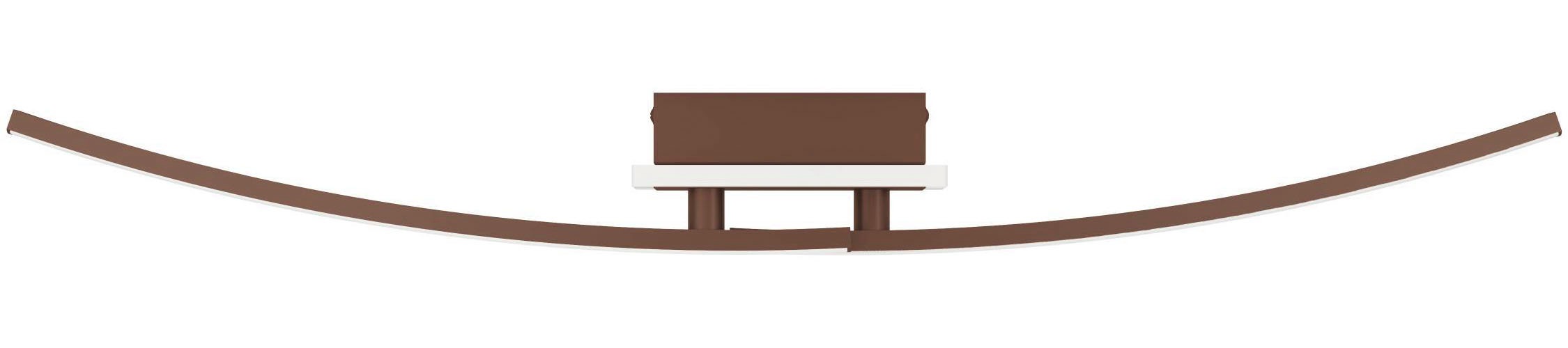 EGLO Deckenleuchte »Lungolago Deckenlampe,  Bürolampe Decke, Metall und Kunststoff, Lampe« LED-Modul 1 Stk. Neutralweiß Wand-/Deckenleuchte - L74 x B14 x H6 cm - bronze - 12W inkl.