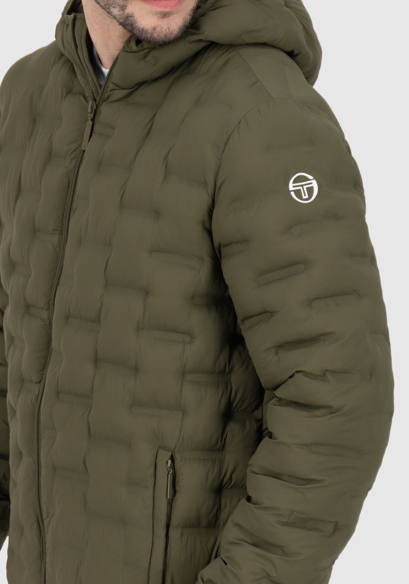 Sergio Tacchini Winterjacke »ABELIA JACKET Herren«, mit Kapuze, Winterjacke Herren, leichte Jacke, Stepjacke, gefüttert, Retro, Sale