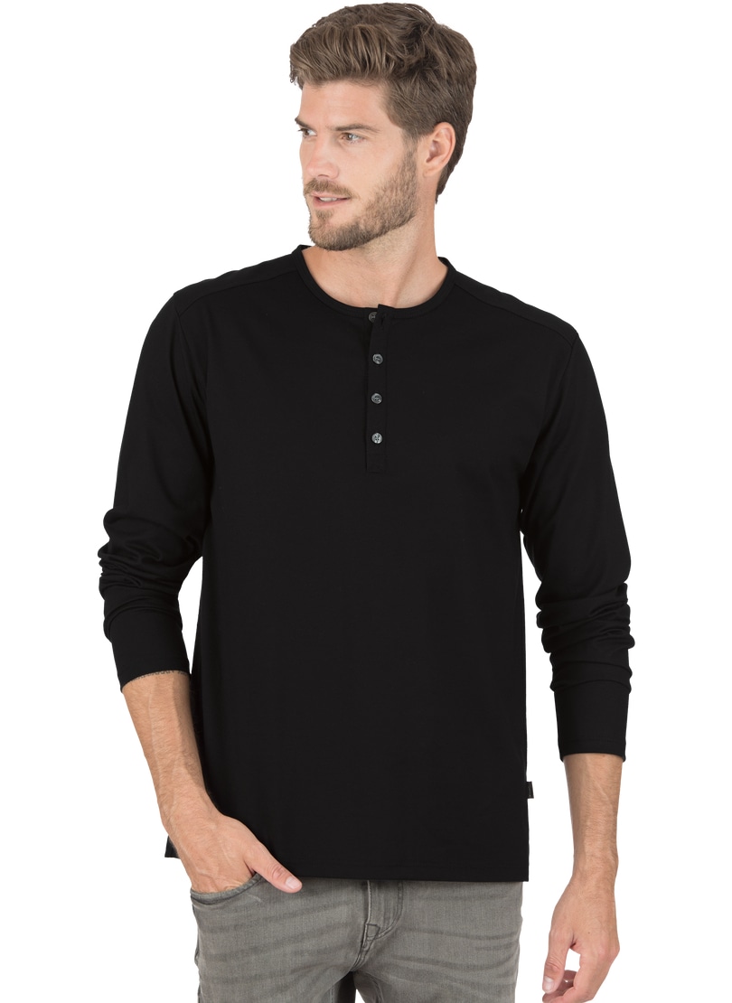 Trigema 1100000002199 "TRIGEMA Langarmshirt mit Knopfleiste" 1 Stk.