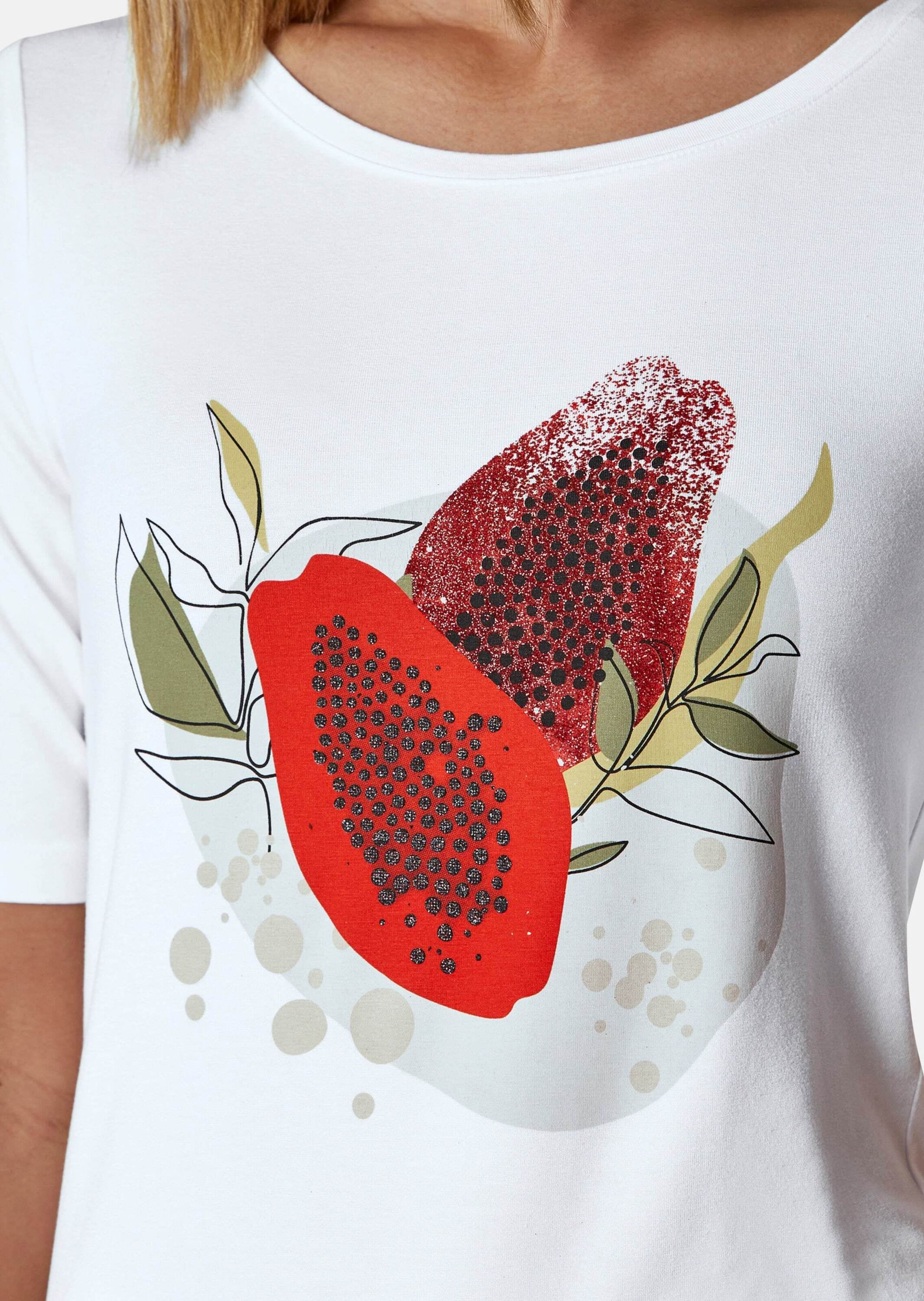 MADELEINE Kurzarmshirt »Shirt Rundhals-Shirt mit farbenfrohem Foliendruck«