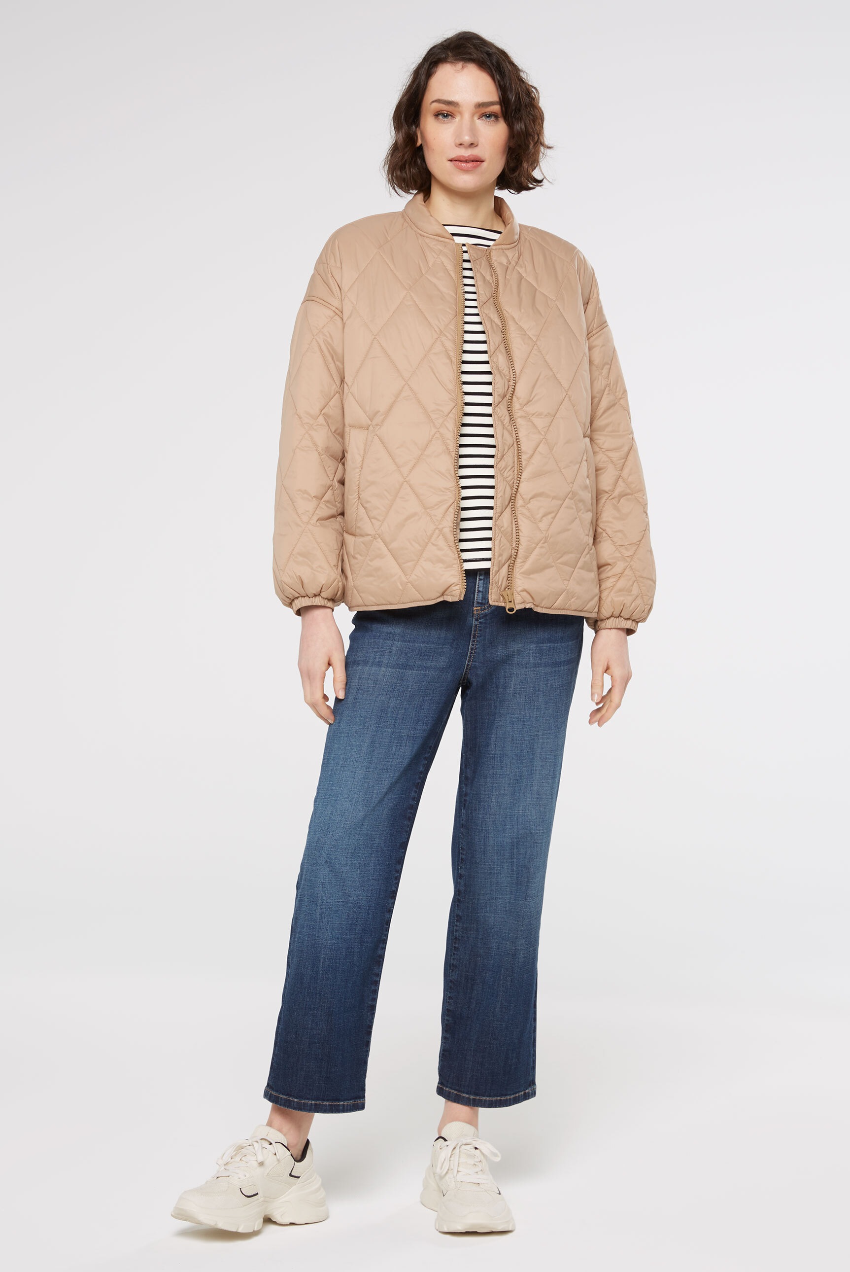 SENSES.THE LABEL Outdoorjacke, ohne Kapuze, mit Elastikbündchen