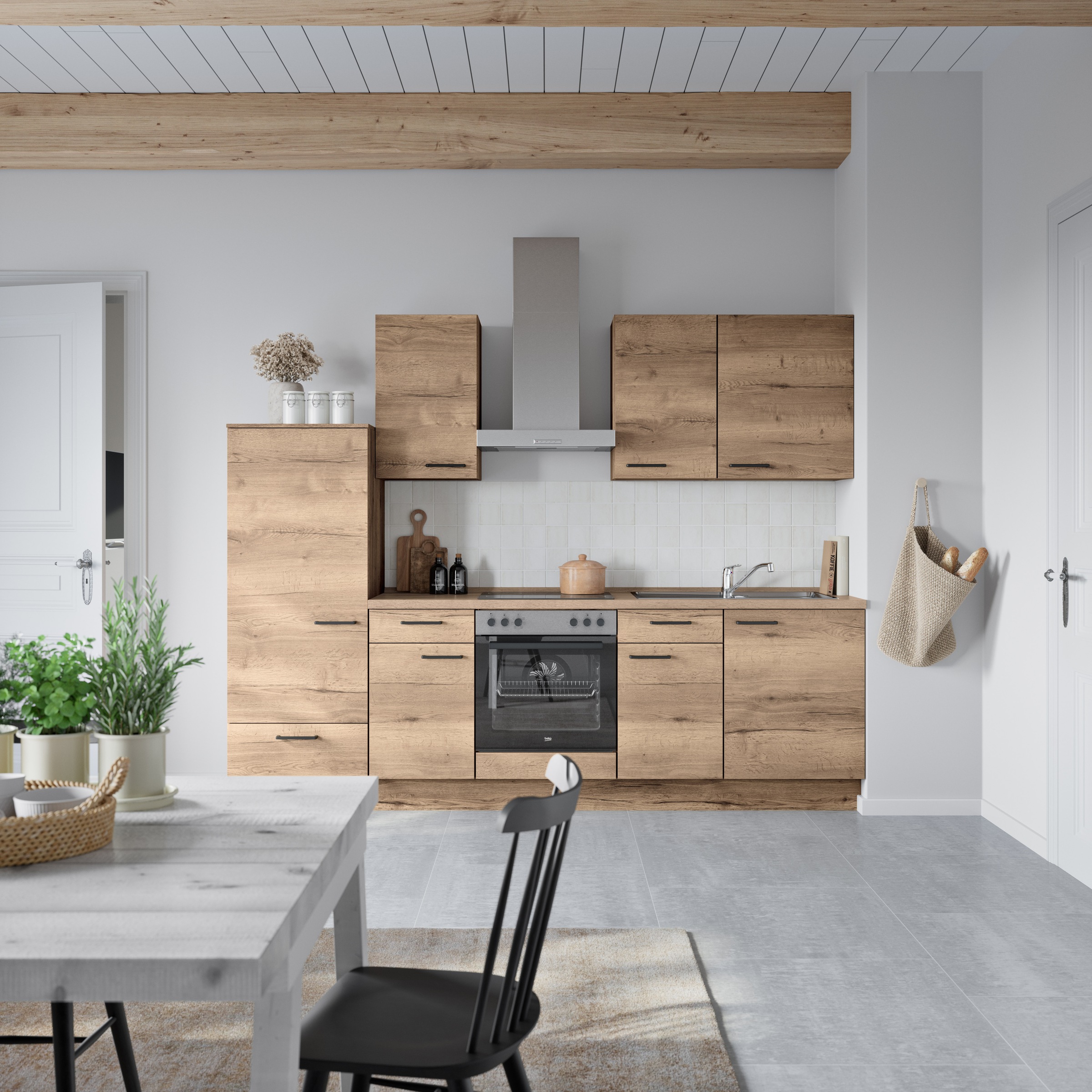 nobilia® Küchenzeile »"Structura I"«, vormontiert, Ausrichtung wählbar, Breite 270 cm, wahlw. mit E-Geräten