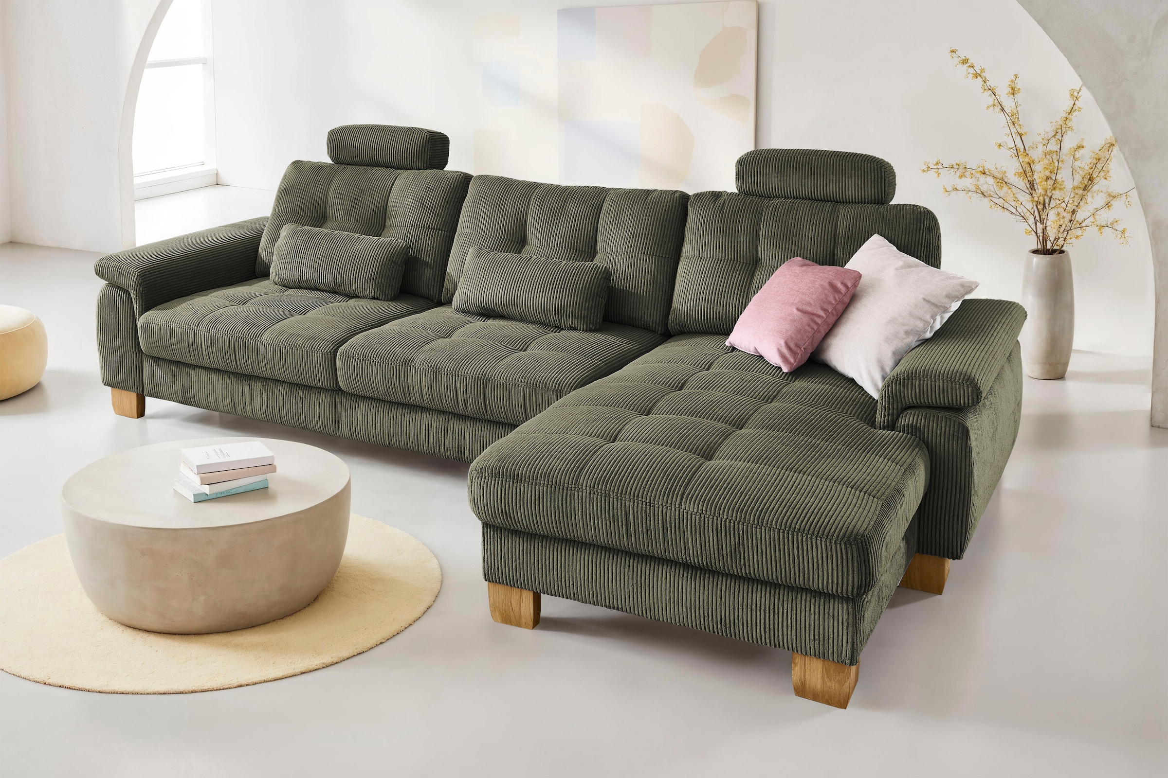 Die PlanBar Ecksofa "PP-LA19101 L-Form, Breite 316 cm" wahlweise mit Bettfu günstig online kaufen