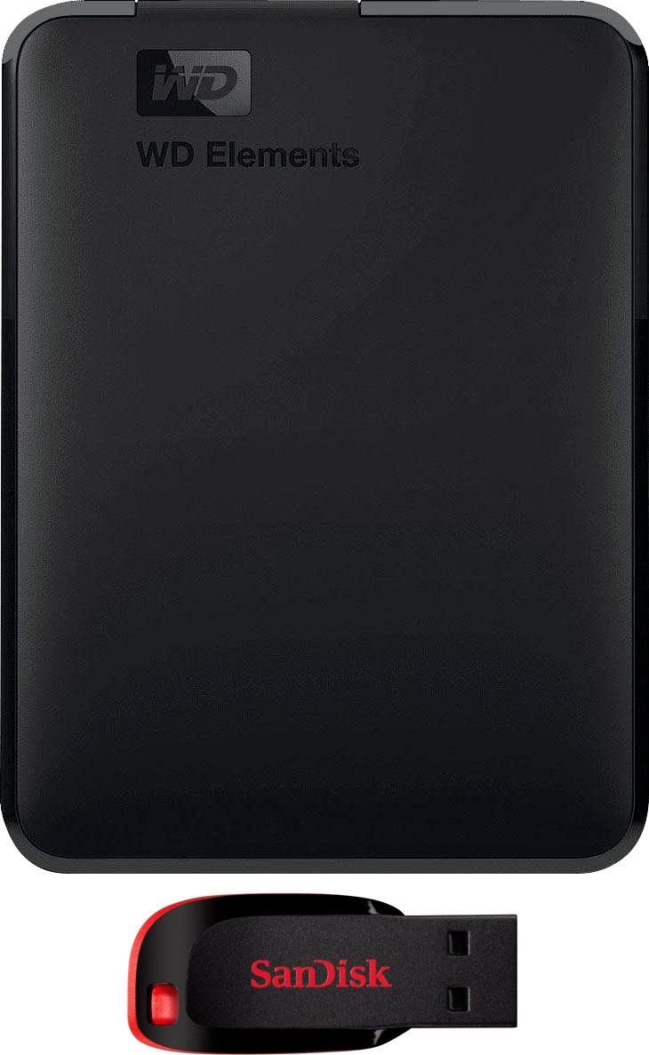 WD externe HDD-Festplatte "Elements Portable", 4 TB, schwarz, Festplatten