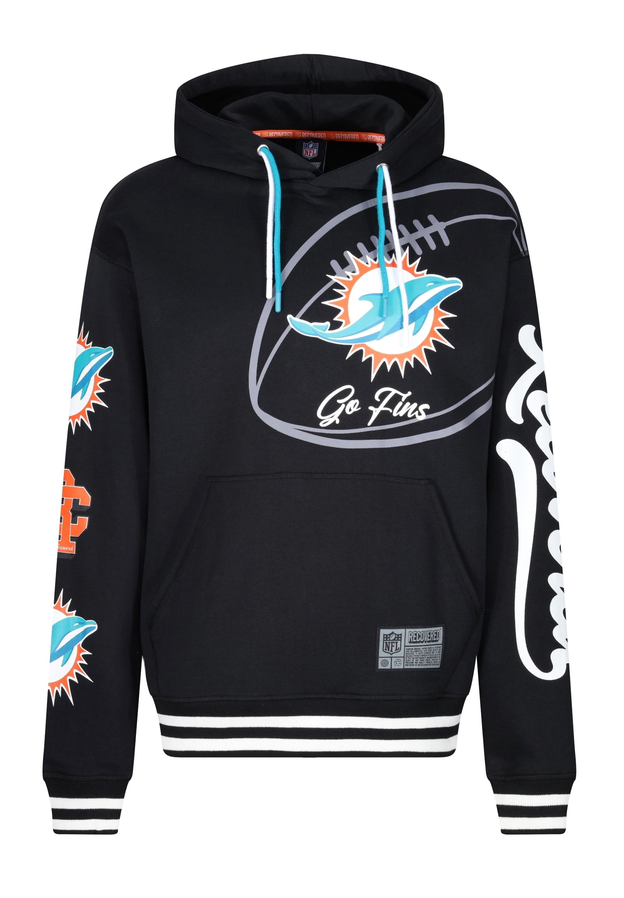 Recovered Kapuzensweatshirt »NFL Dolphins Go Fins«, für alle Miami Dolphins-Fans