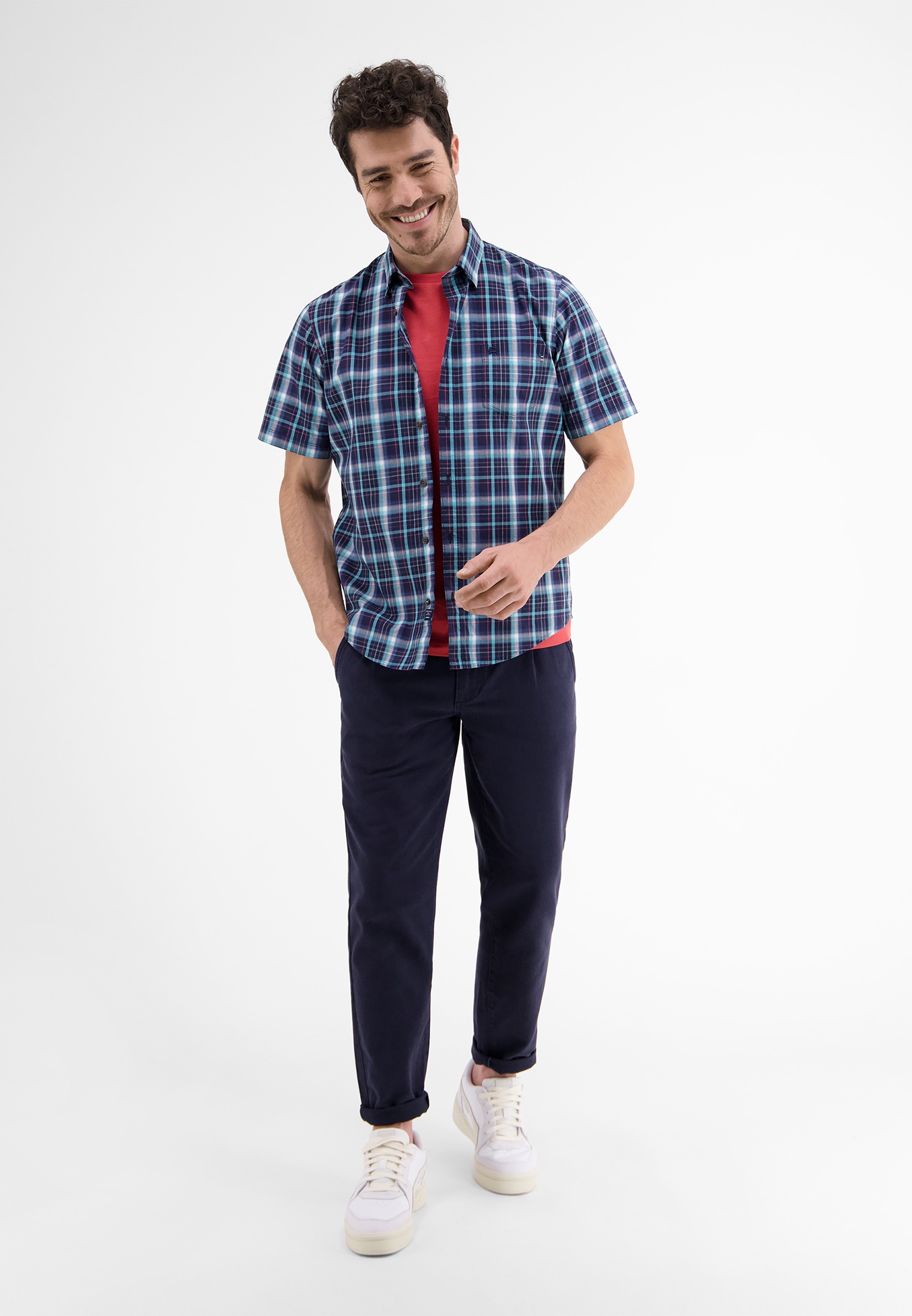 LERROS Kurzarmhemd »LERROS Halbarmhemd *Poplin Check*«