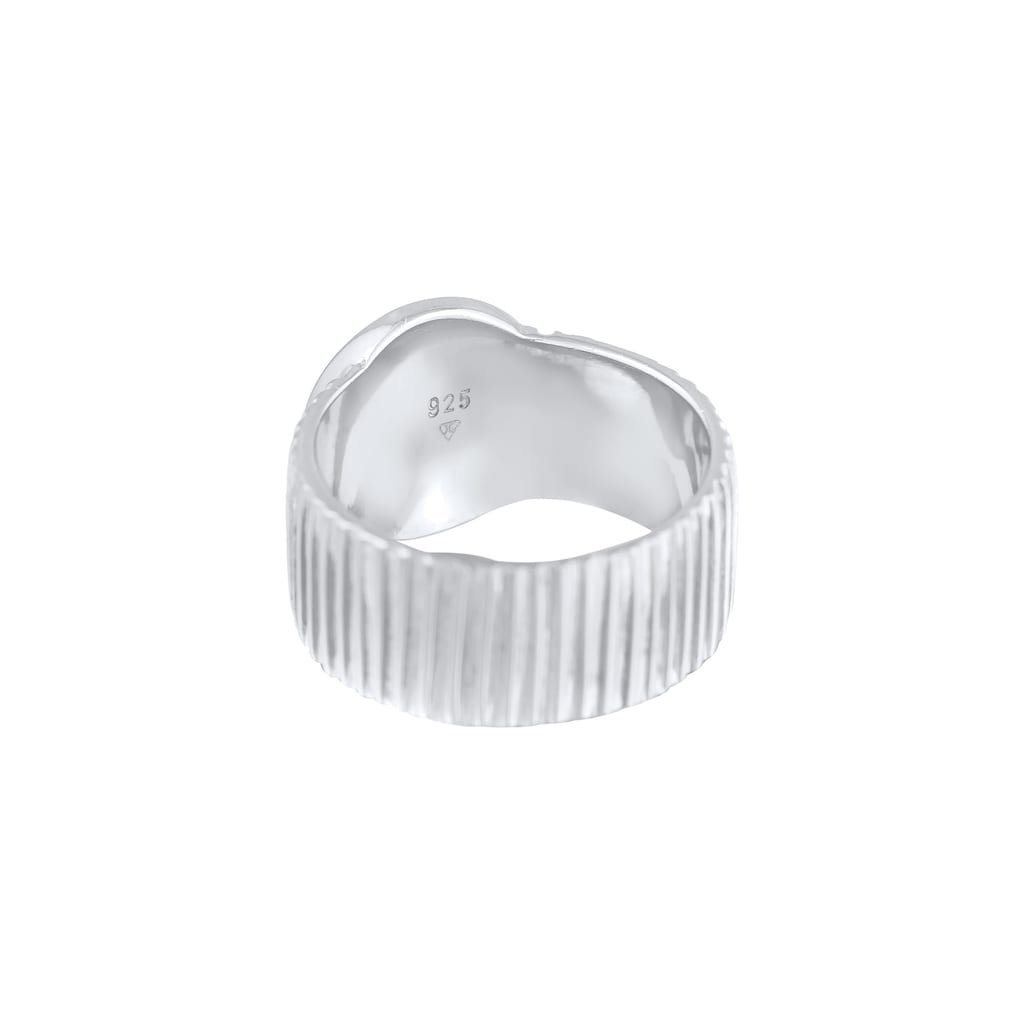 Elli Premium Siegelring »Bandring Siegelring Relief Struktur 925 Silber«