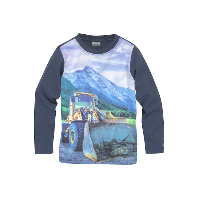 KIDSWORLD Langarmshirt »BAGGER«, Fotodruck | BAUR