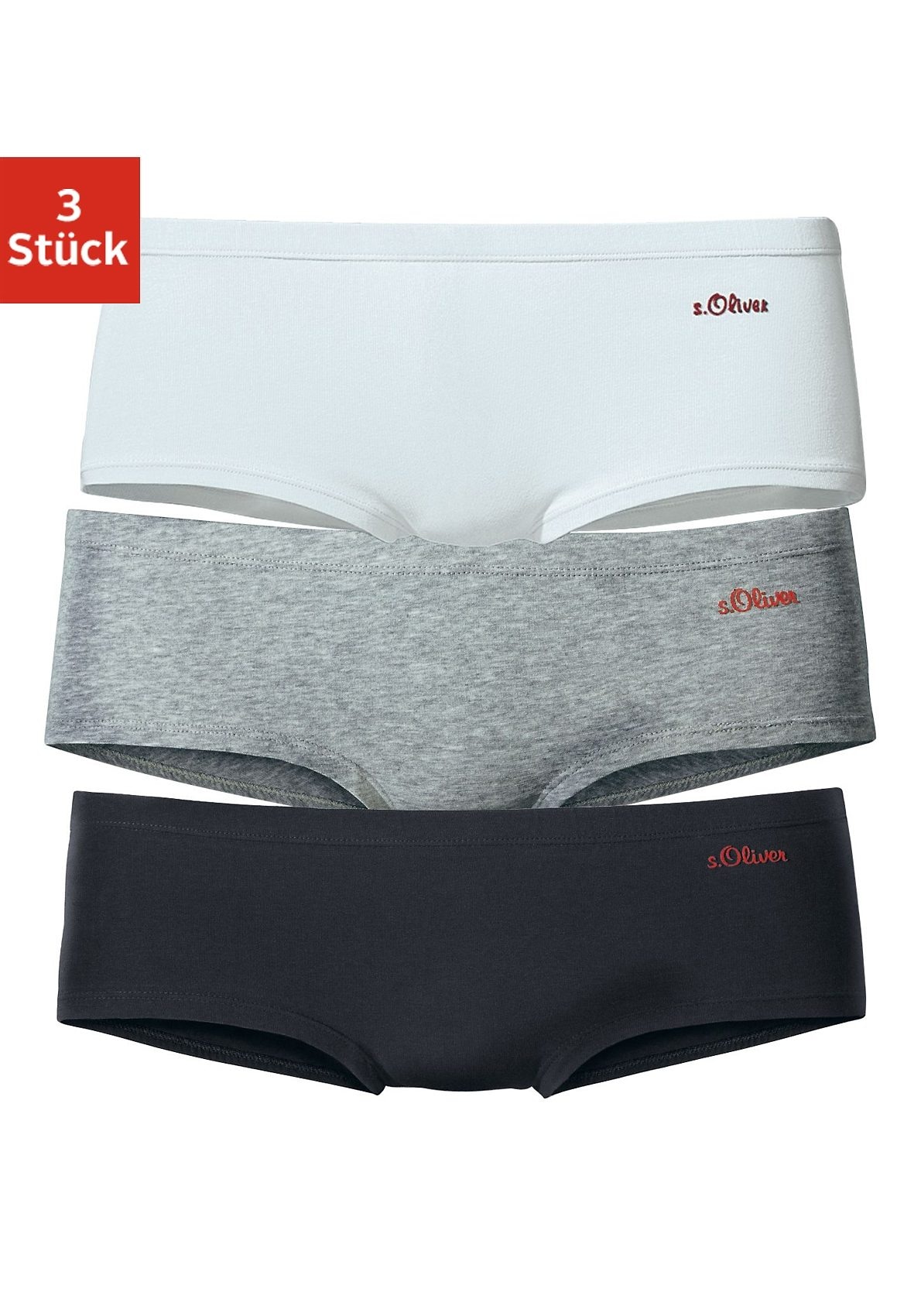 s.Oliver Kelnaitės šortukai (3er-Pack) iš elast...
