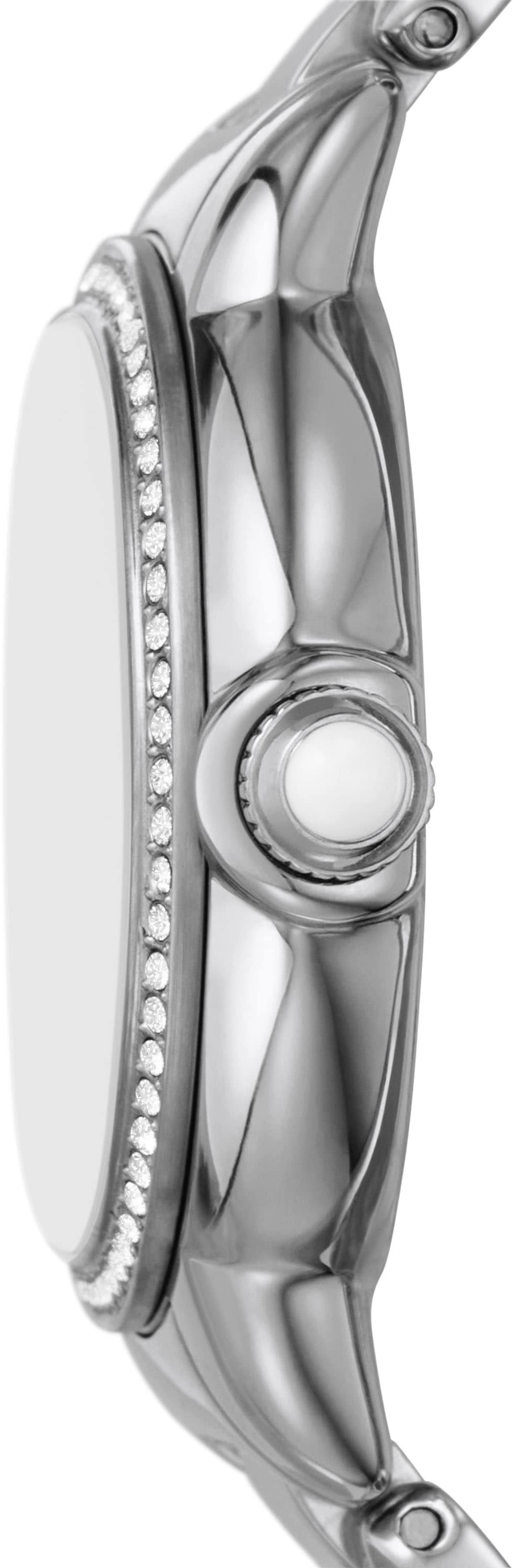 Emporio Armani Quarzuhr, Armbanduhr, Damenuhr, Edelstahlarmband, analog