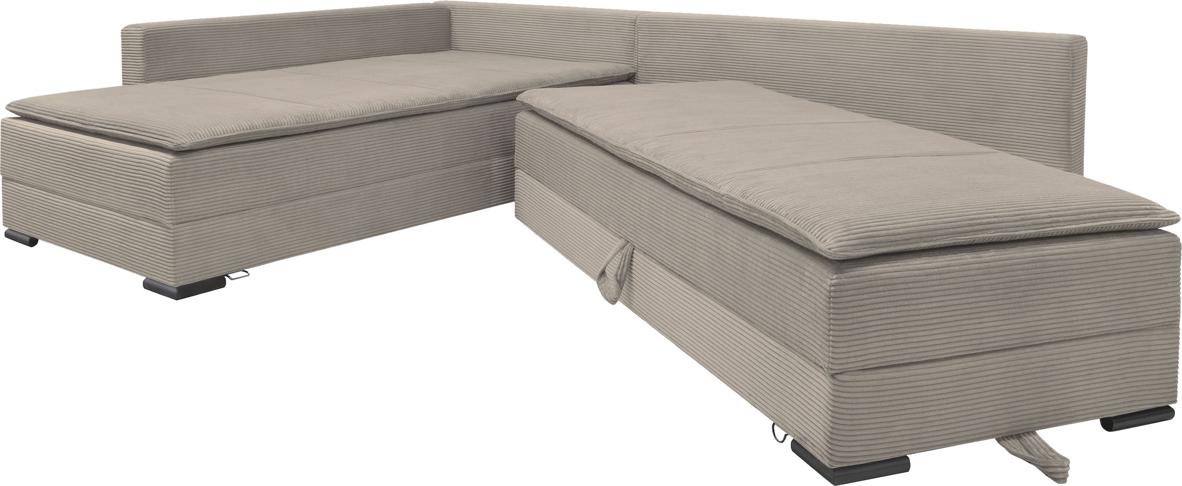 INOSIGN Ecksofa »Night & Day L-Form mit Dauer-Schlaffunktion, Cord-Bezug!«, inklusive Bettfunktion und Bettkasten