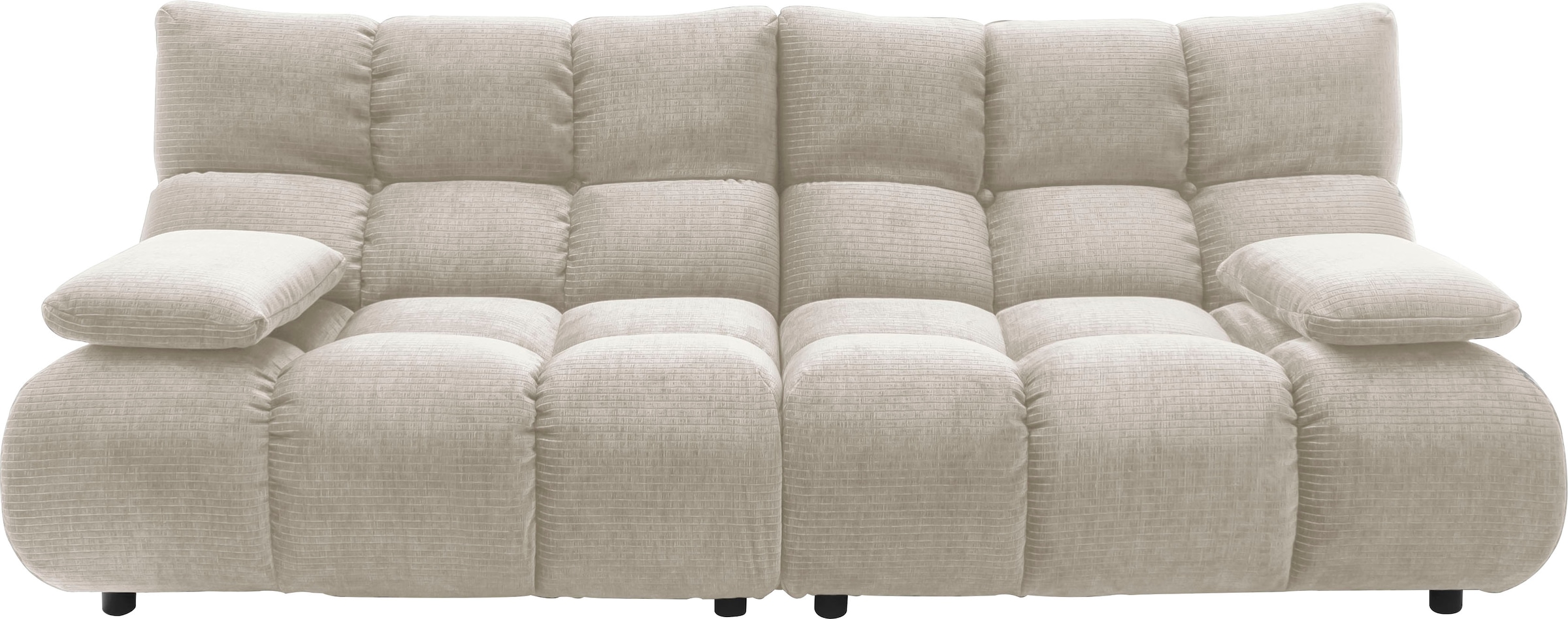 Home affaire 3-Sitzer "Cozy Bubble, mit klappbaren Armlehnen, Breite 220cm" günstig online kaufen