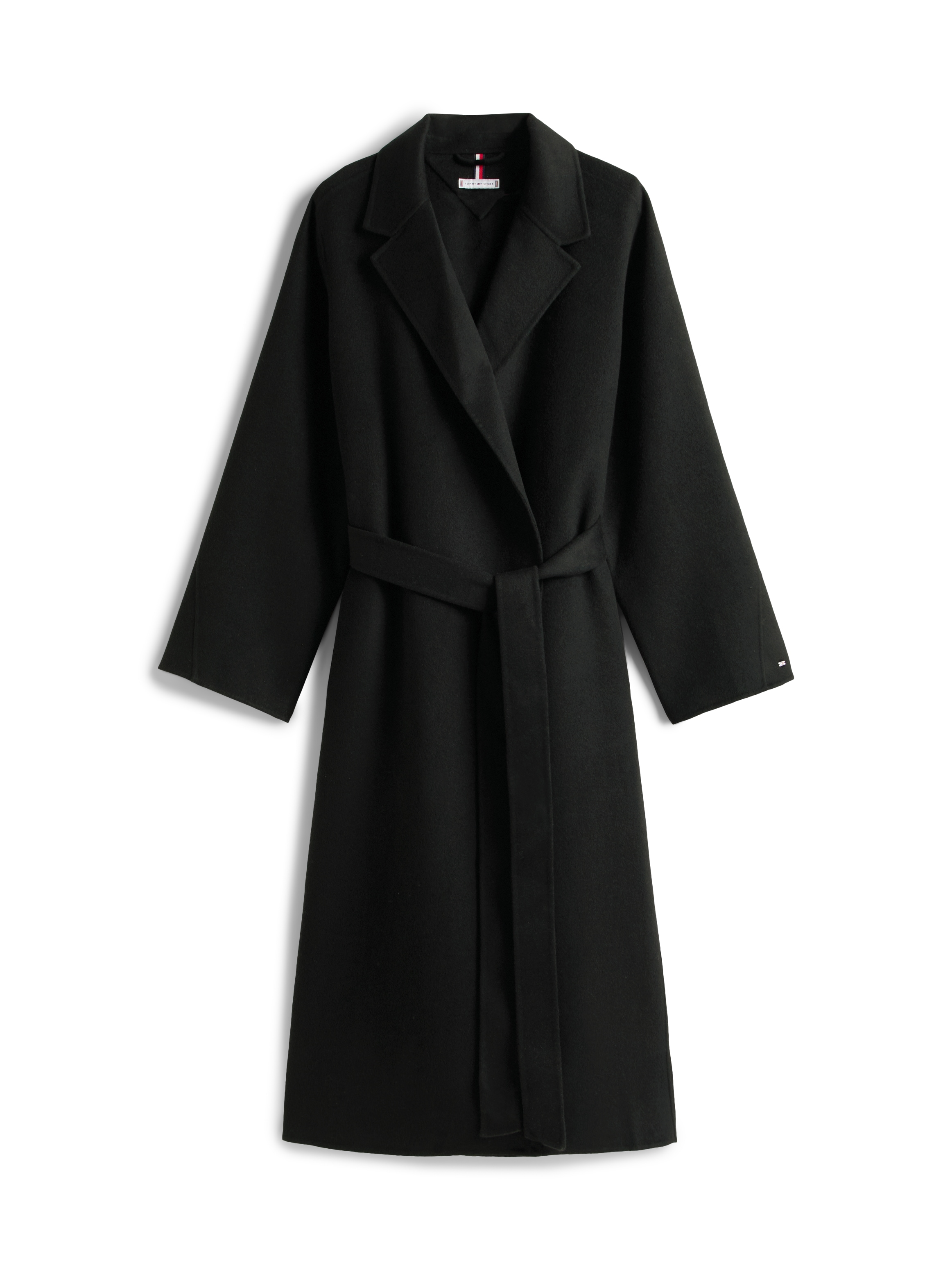 Tommy Hilfiger Curve Kurzmantel »CRV DF WOOL REG BELTED MIDI COAT«, in großen Größen, aus reiner Wolle
