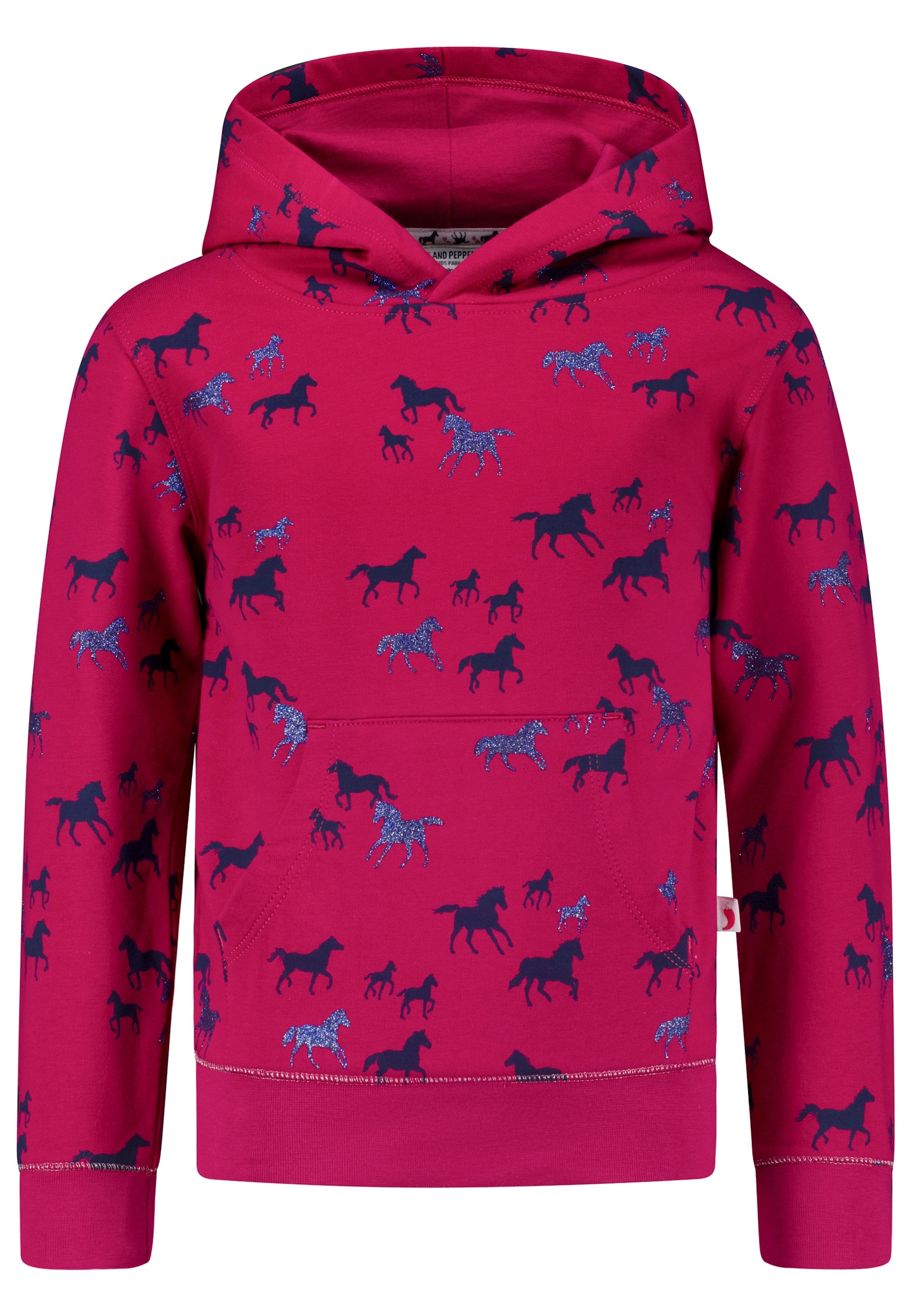 SALT AND PEPPER Kapuzensweatshirt »AOP glitter Horse«, mit kuscheliger Innenseite