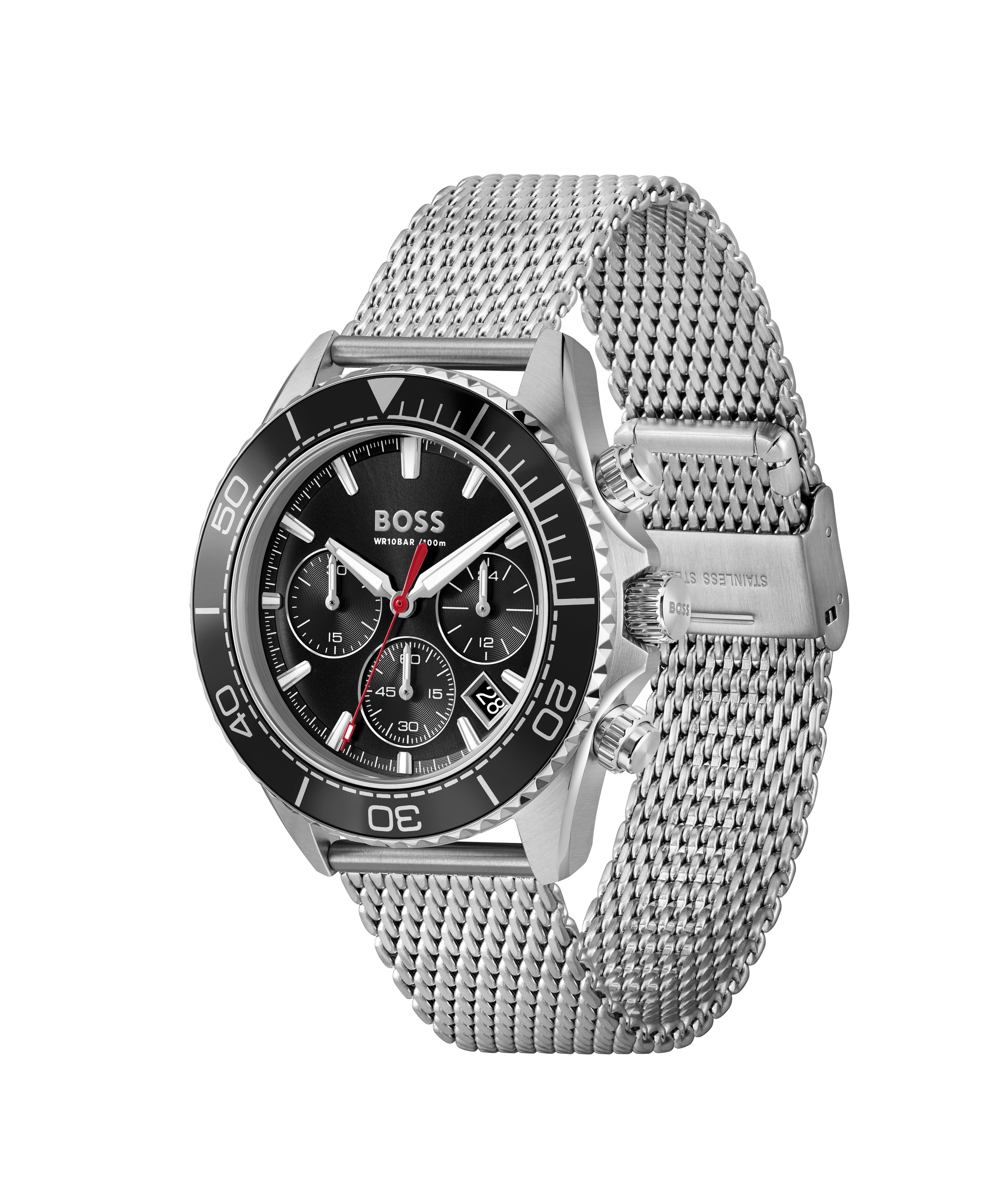 BOSS Chronograph »SEALINER« Quarzuhr, Armbanduhr, Herrenuhr, Edelstahlarmband, analog, Tag