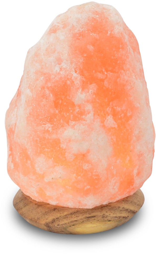 HIMALAYA SALT DREAMS Salzkristall-Tischlampe »USB-Rock«, Handgefertigt aus Salzkristall - jeder Stein ein Unikat, H: ca.10 cm