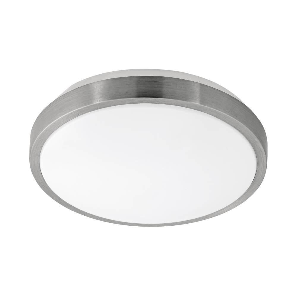 EGLO LED Deckenleuchte »COMPETA 1 Deckenlampe, weiß, nickel-matt, rund, Wohnzimmerlampe«, 1 flammig, Leuchtmittel LED-Board | LED fest integriert, Stahl und Kunststoff, Esszimmer, Industrial, minimalistisch, Ø24,5cm