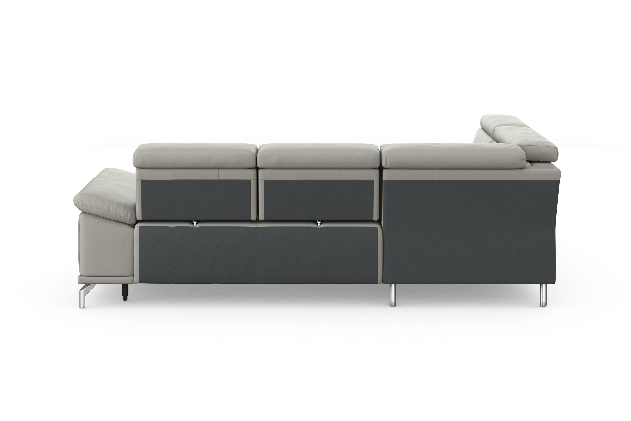 sit&more Ecksofa »Cabrio L-Form, mit Sitztiefenverstellung, Arm- und Kopfteilverstellung«, 3 Nierenkissen, Federkern, optional Bettfunktion und Stauraum