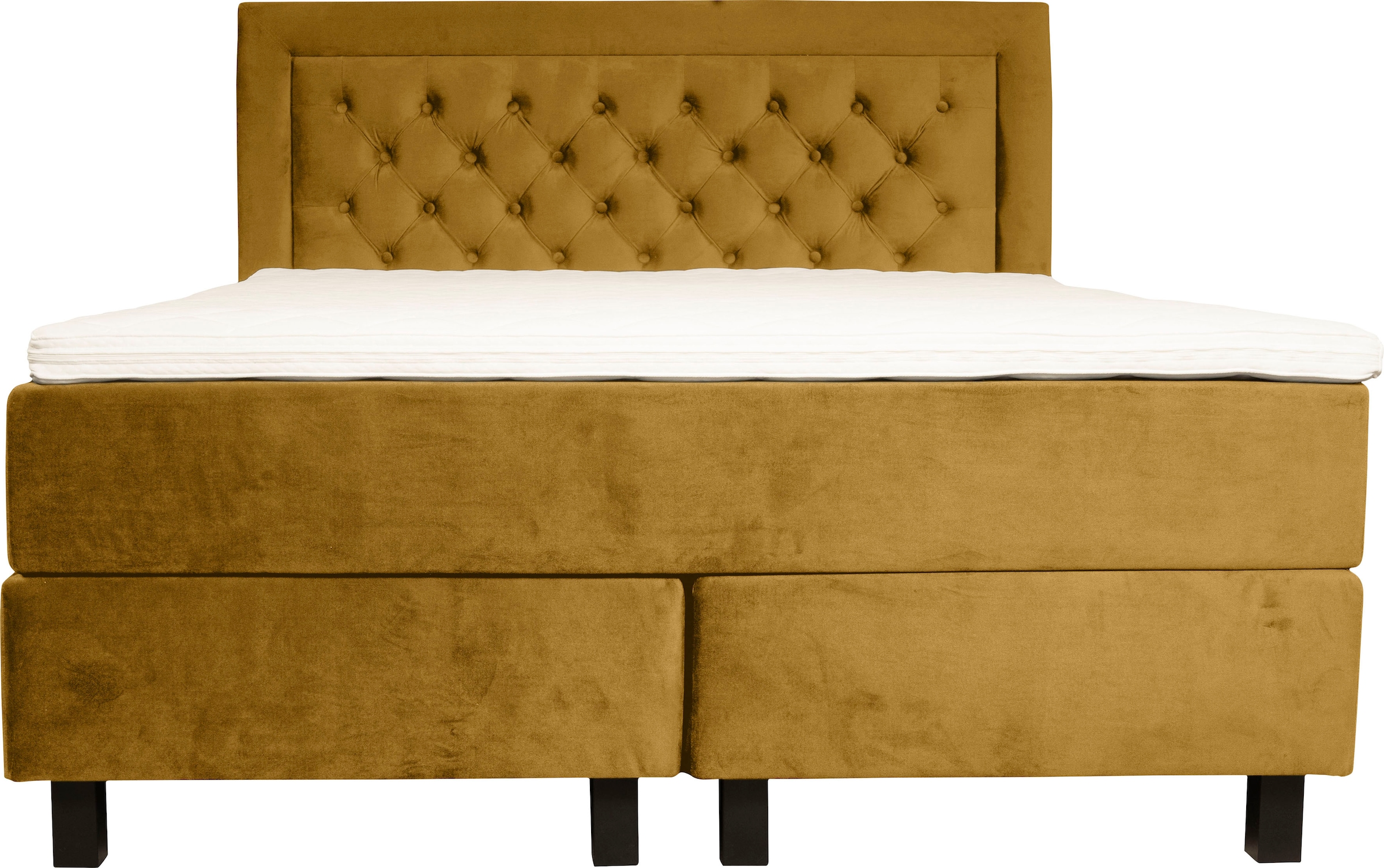 Leonique Boxspringbett »Jeanne«, inkl. Topper mit Taschen-Federkernmatratze
