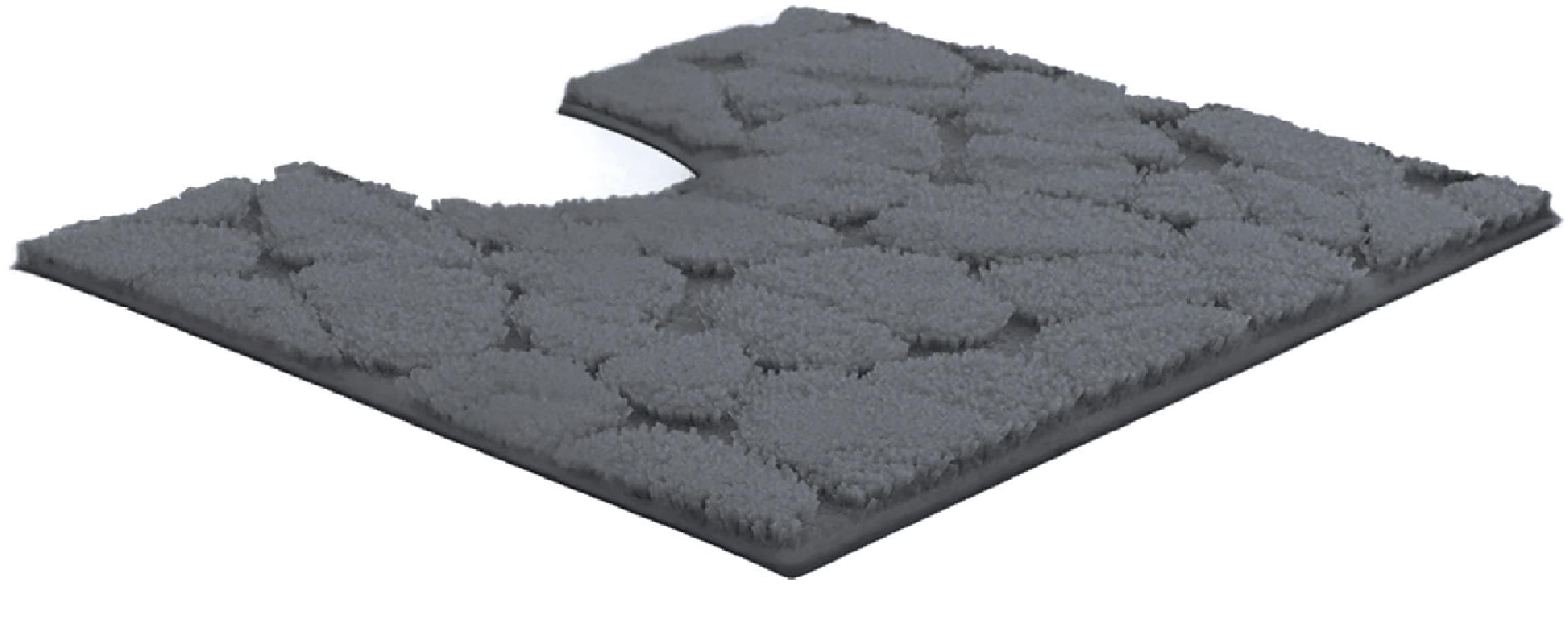 Grund Badematte »Ashtar, Badvorleger, Badezimmer Teppich, 3D-Design«, rutschhemmend beschichtet, schnell trocknend, Hoch-Tief-Design mit organischer Steinoptik, Made in Europe