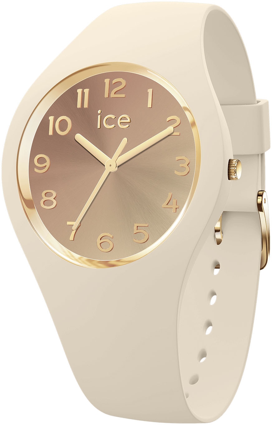 Quarzuhr ICE-WATCH "ICE sunset - S37 - 3H", beige, Armbanduhren, Damen, Quarzuhr, Armbanduhr, Damenuhr, Silikonarmband, Wasserdicht bis 10 bar, analog 2