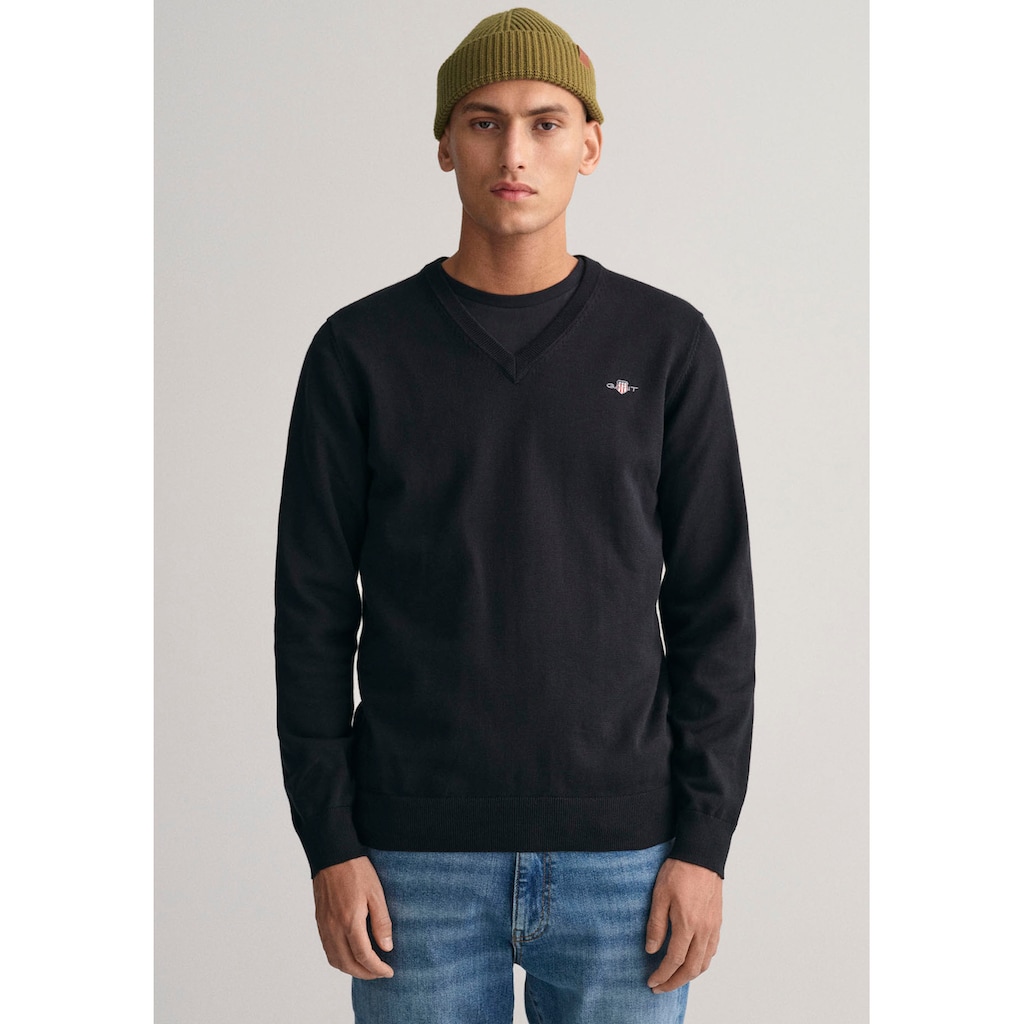 Gant V-Ausschnitt-Pullover »Classic Cotton V-Neck«