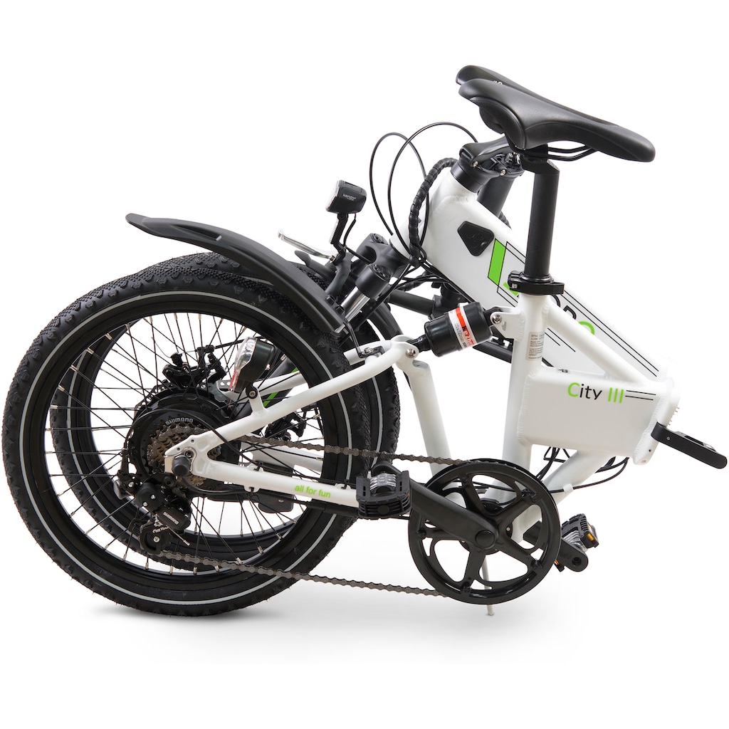 LLobe E-Bike »City III weiß«, 7 Gang, Shimano, Heckmotor 250 W