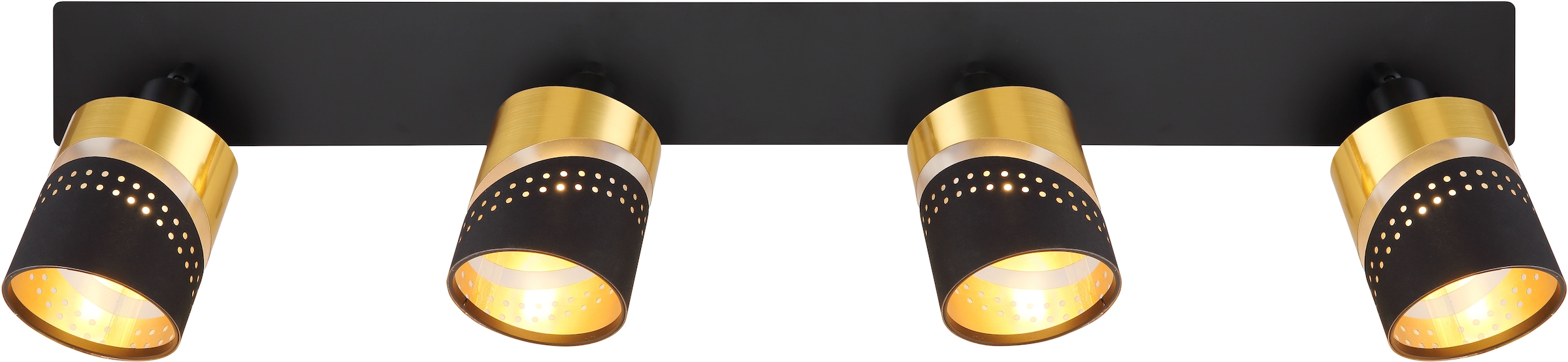 GLOBO LIGHTING Deckenstrahler »OR«, Leuchtmittel E14 | ohne Leuchtmittel, Deckenspot/schwarz/goldfarben/Flur/Wohnzimmer/Schlafzimmer